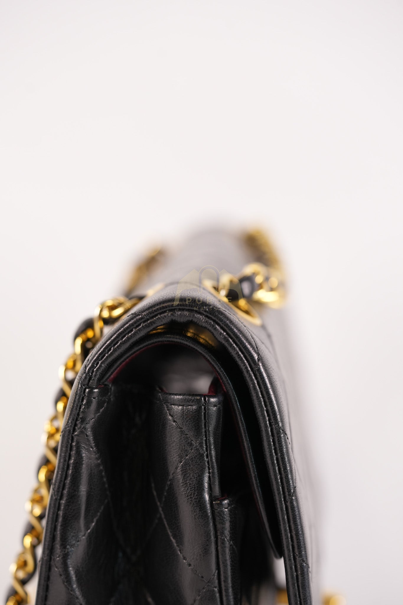 Classic Double Flap Medium Vintage in Lambskin Quilted Leather and Gold Hardware Series 1 | Purse Maison Luxury Bags Shop