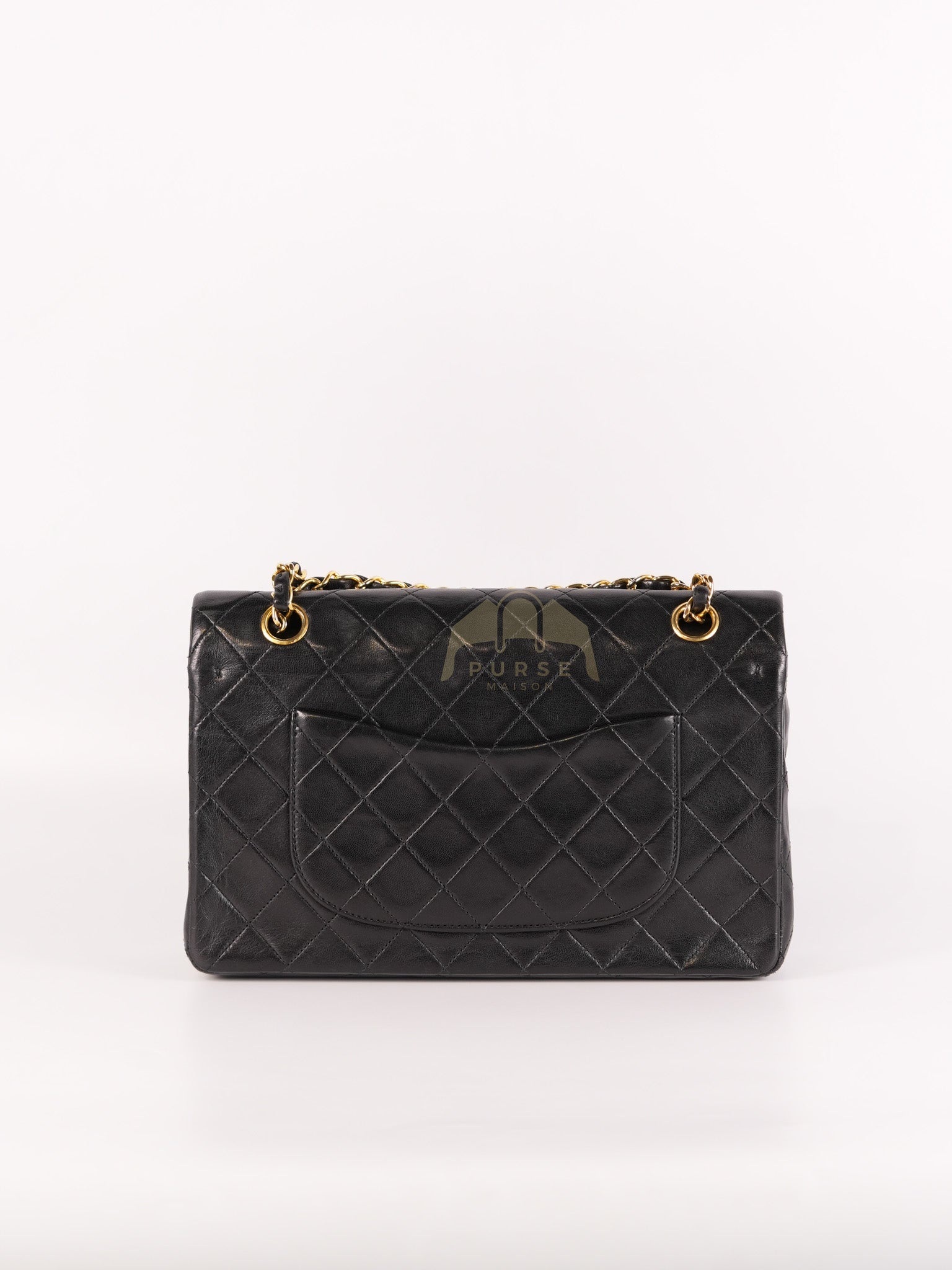 Classic Double Flap Medium Vintage in Lambskin Quilted Leather and Gold Hardware Series 1 | Purse Maison Luxury Bags Shop