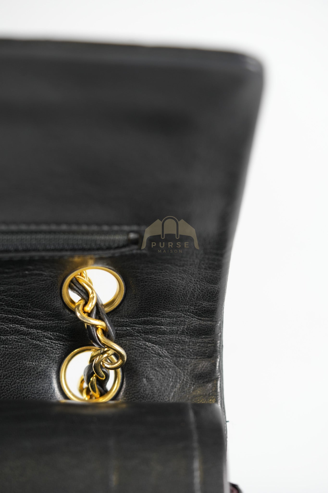 Classic Double Flap Medium Vintage in Lambskin Quilted Leather and Gold Hardware Series 1 | Purse Maison Luxury Bags Shop