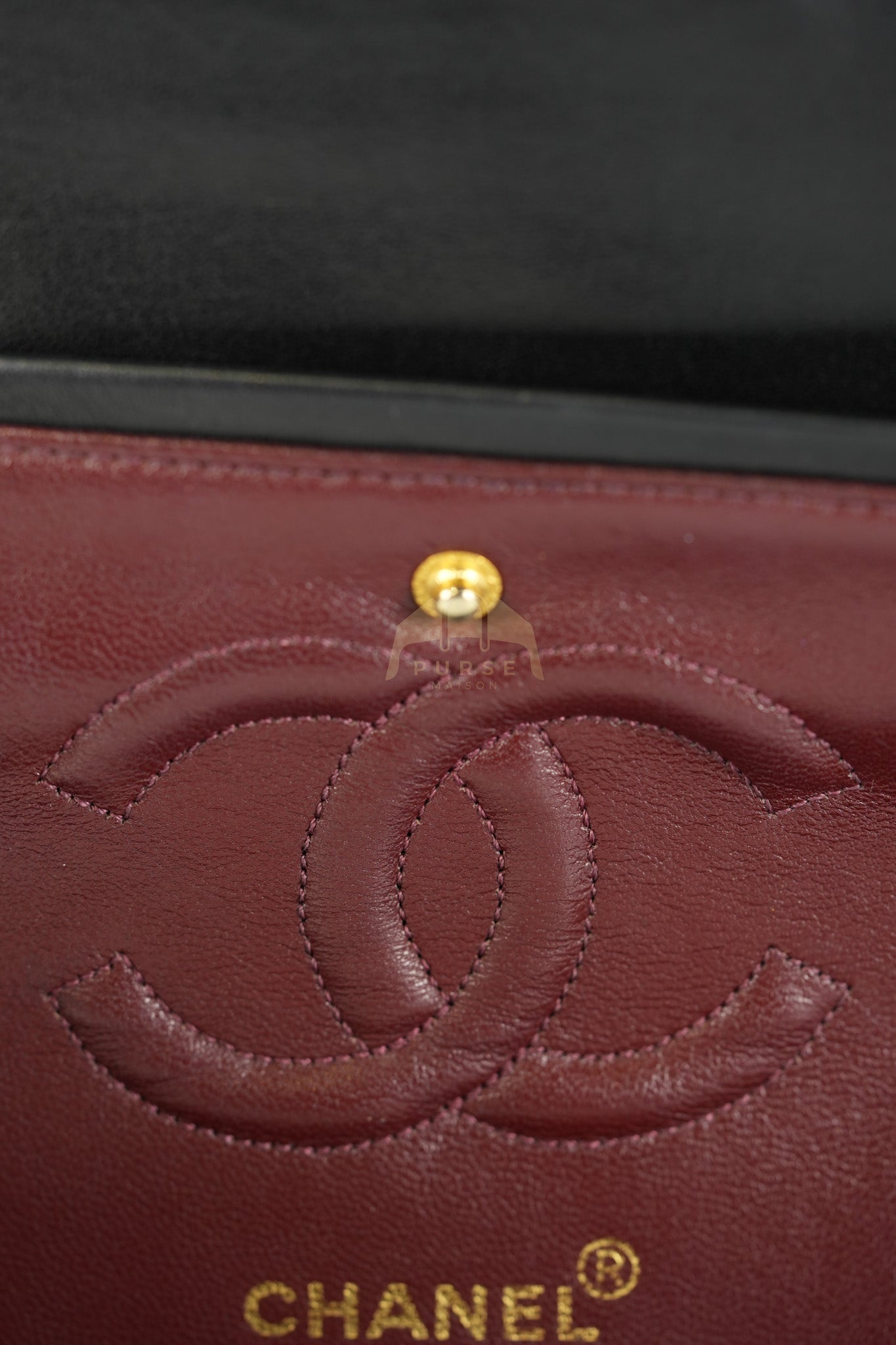 Classic Double Flap Medium Vintage in Lambskin Quilted Leather and Gold Hardware Series 1 | Purse Maison Luxury Bags Shop