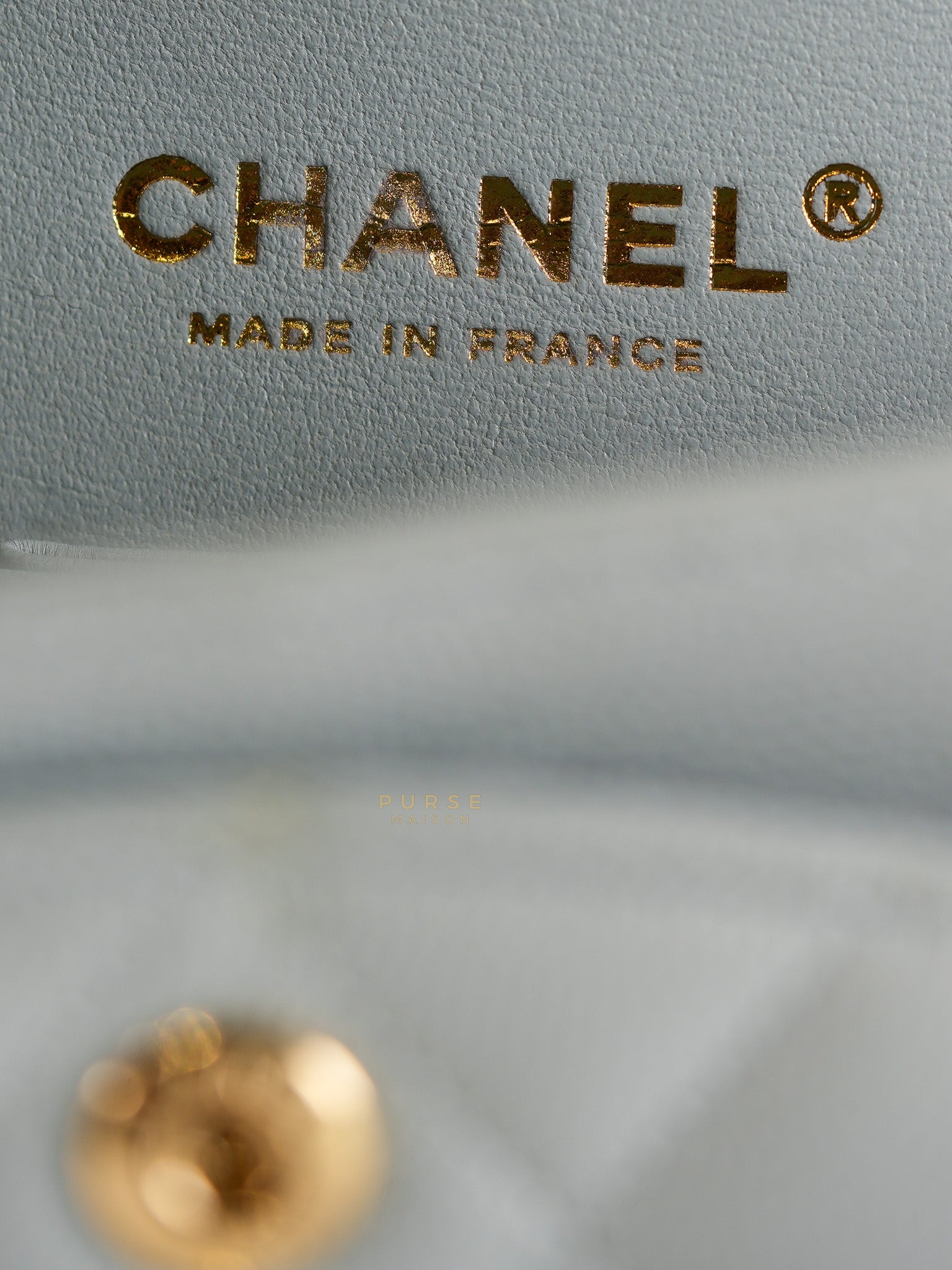 Classic Double Flap Small Baby Blue Caviar Leather in Silver Hardware (Microchip) | Purse Maison Luxury Bags Shop