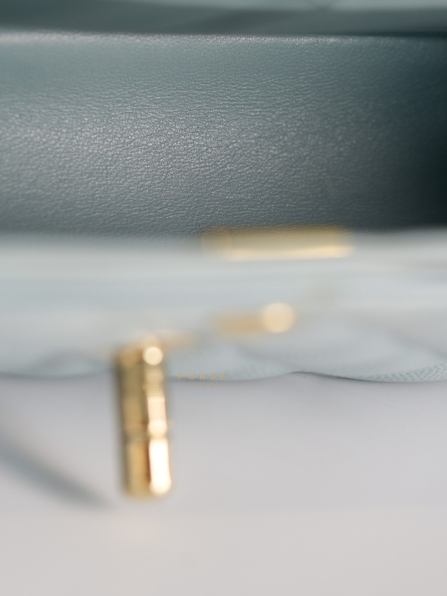 Classic Double Flap Small Baby Blue Caviar Leather in Silver Hardware (Microchip) | Purse Maison Luxury Bags Shop