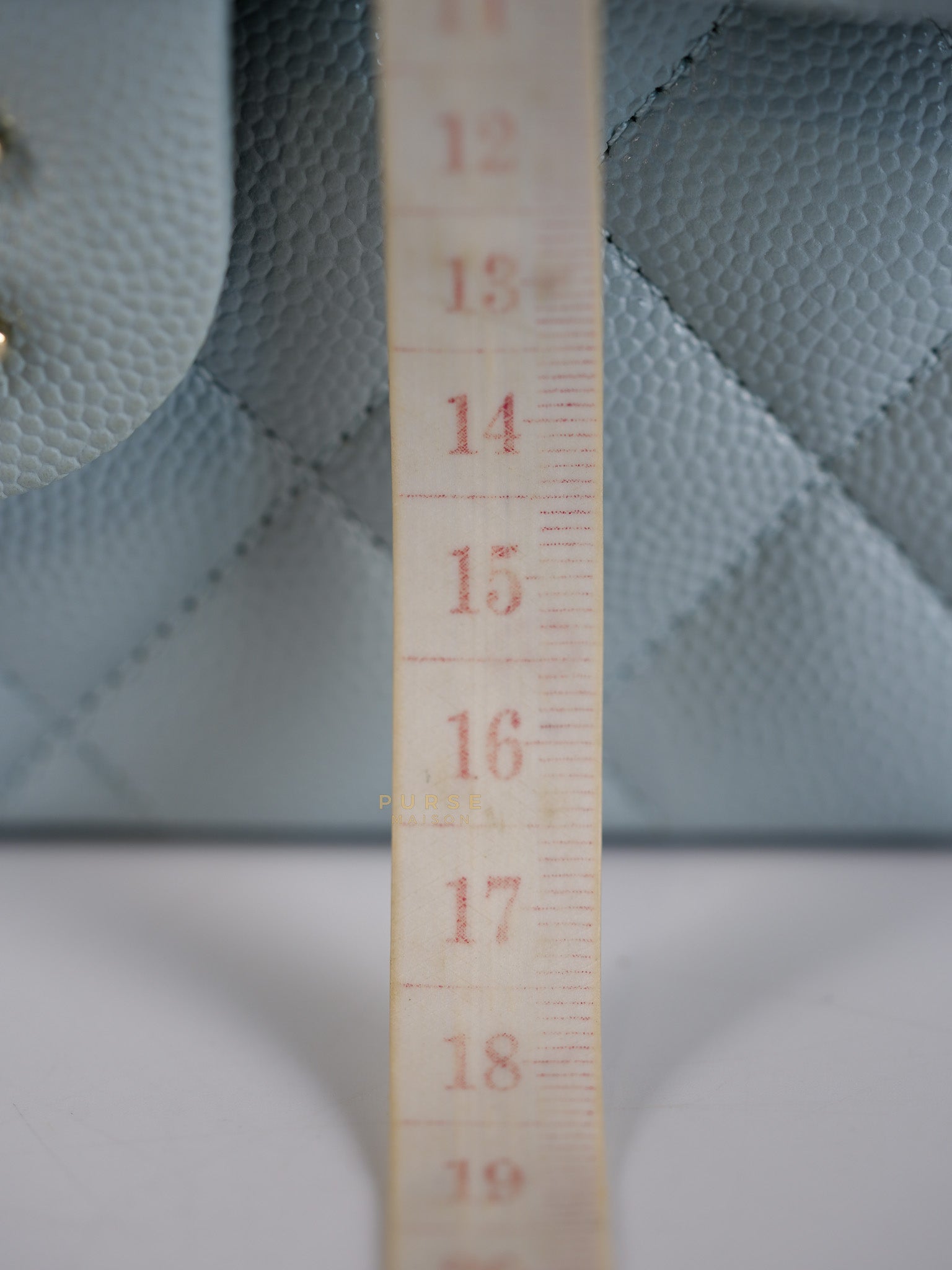 Classic Double Flap Small Baby Blue Caviar Leather in Silver Hardware (Microchip) | Purse Maison Luxury Bags Shop