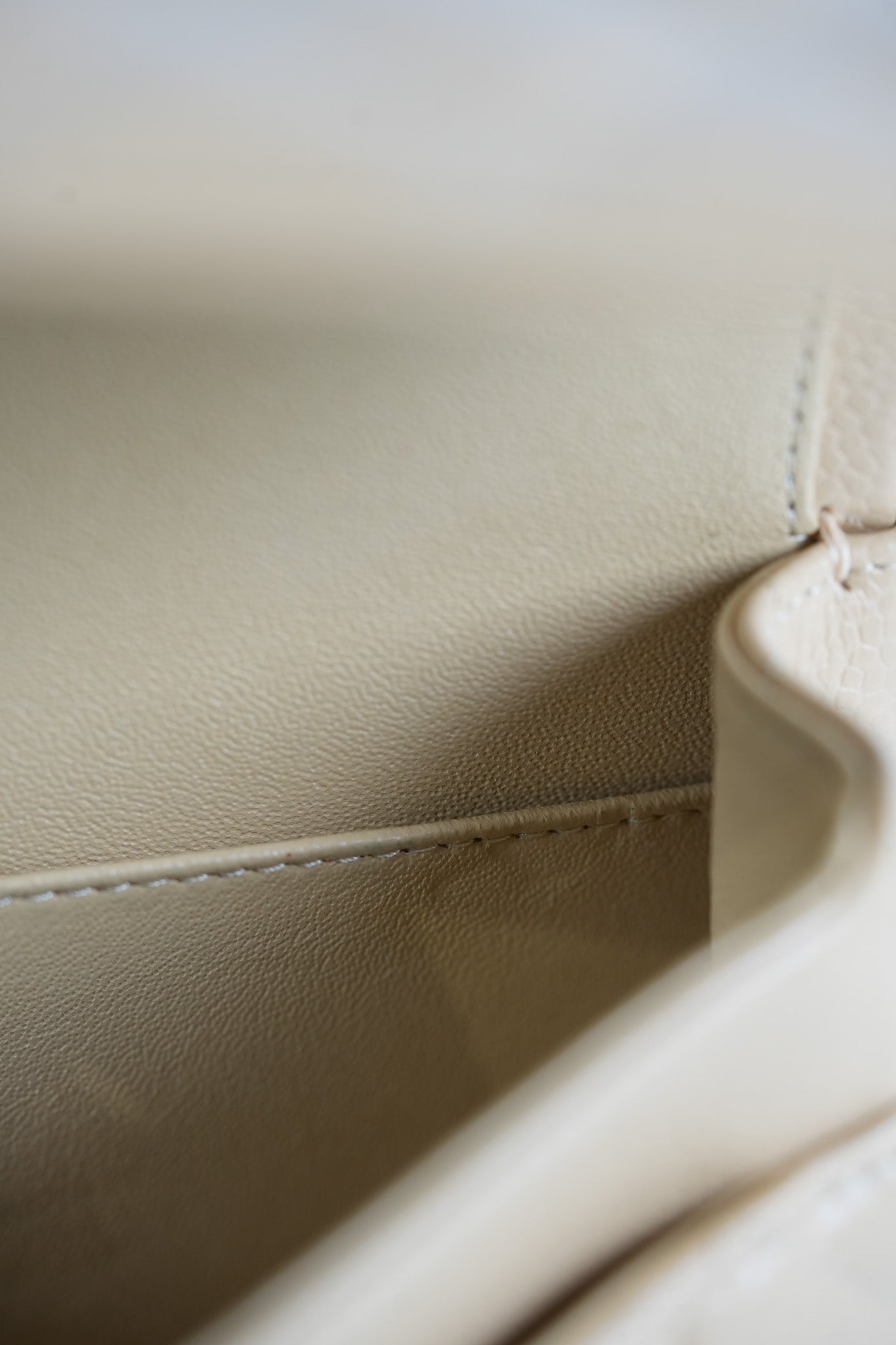 Classic Double Flap Small in Beige Quilted Caviar Leather & Gold Hardware Microchip | Purse Maison Luxury Bags Shop