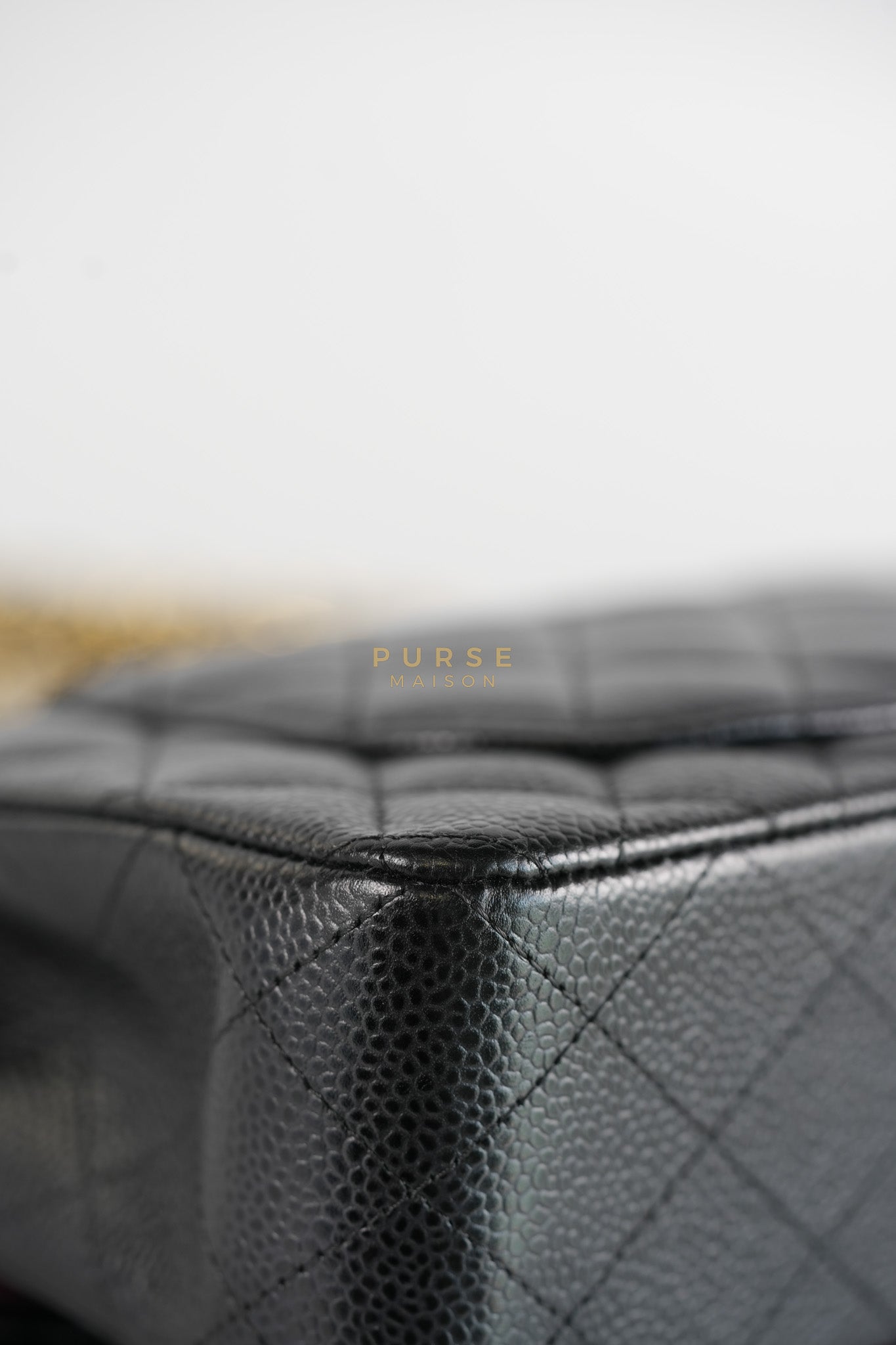 Classic Double Flap Small In Black Caviar Leather and Gold Hardware Series 26 | Purse Maison Luxury Bags Shop