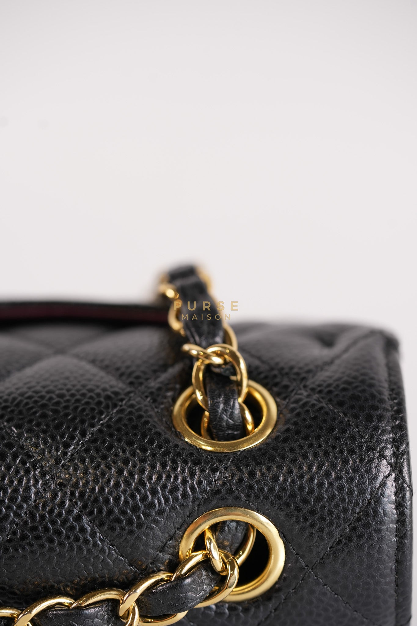 Classic Double Flap Small In Black Caviar Leather and Gold Hardware Series 26 | Purse Maison Luxury Bags Shop