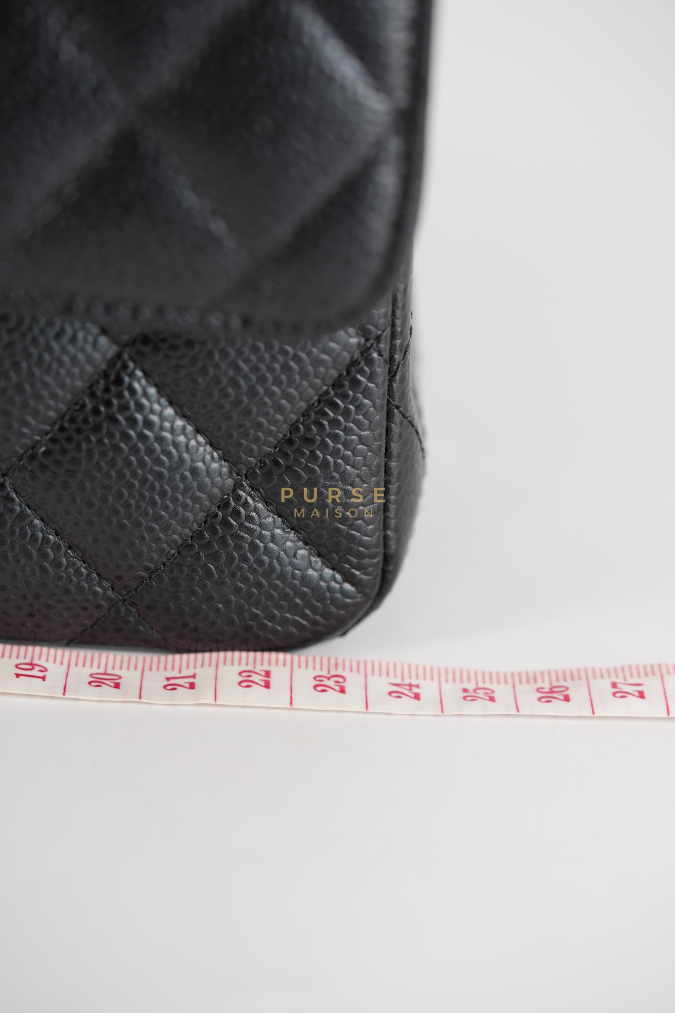 Classic Double Flap Small In Black Caviar Leather and Gold Hardware Series 26 | Purse Maison Luxury Bags Shop