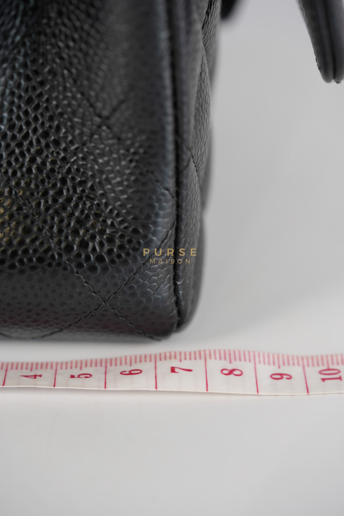 Classic Double Flap Small In Black Caviar Leather and Gold Hardware Series 26 | Purse Maison Luxury Bags Shop