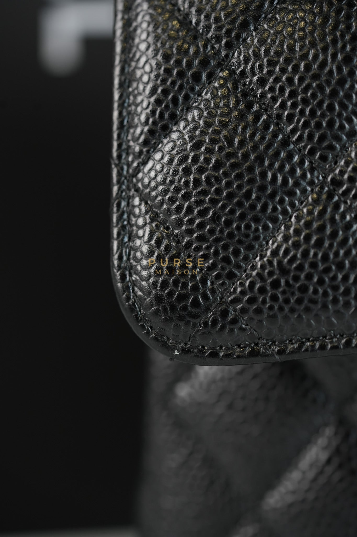 Classic Double Flap Small In Black Caviar Leather and Gold Hardware Series 26 | Purse Maison Luxury Bags Shop