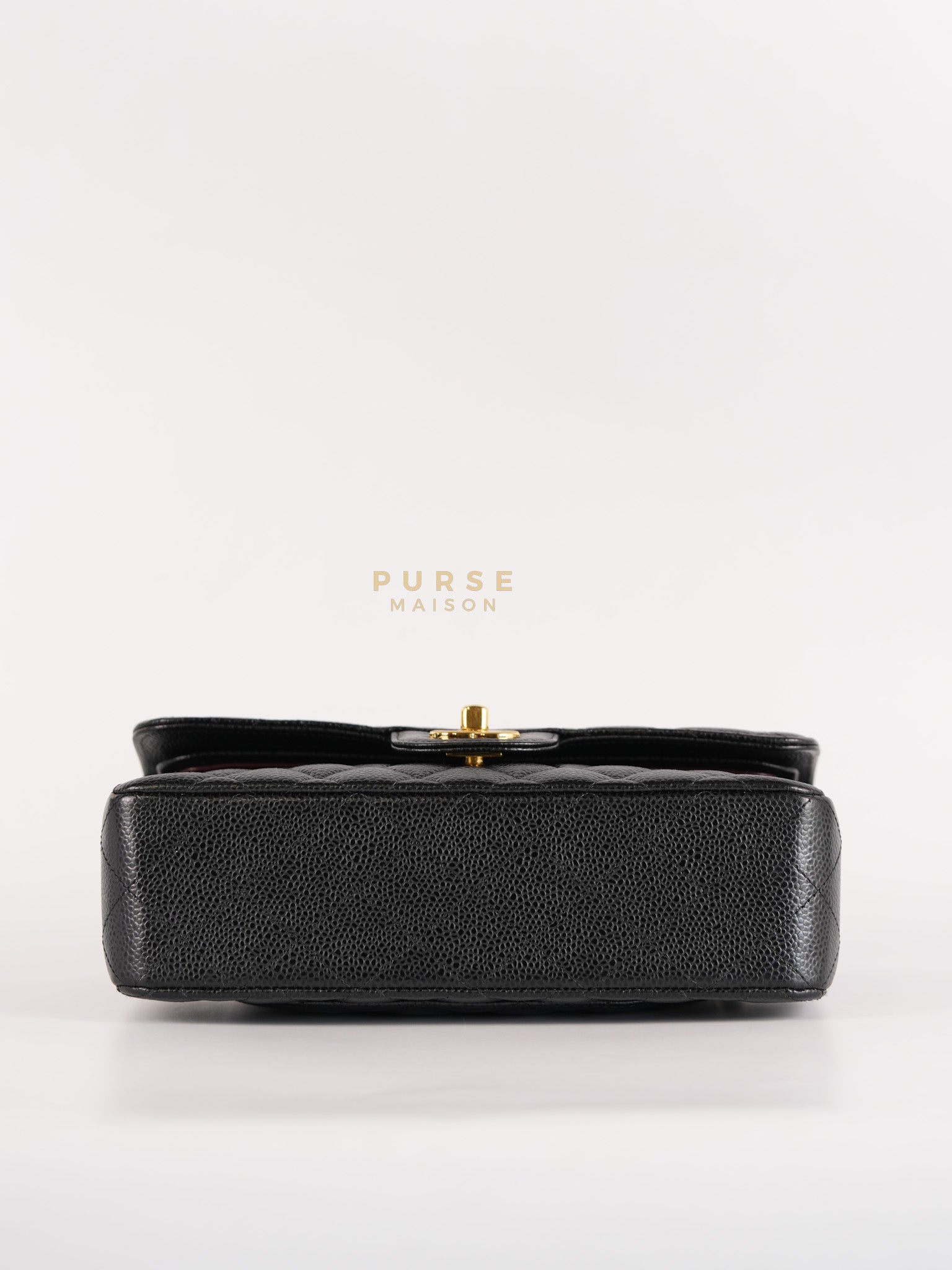 Classic Double Flap Small In Black Caviar Leather and Gold Hardware Series 26 | Purse Maison Luxury Bags Shop