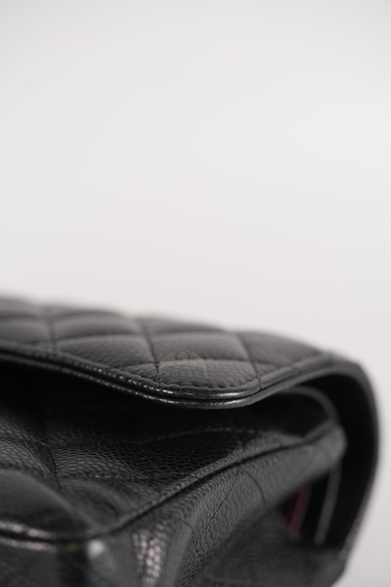 Classic Double Flap Small in Black Caviar Leather and Silver Hardware (Microchip) | Purse Maison Luxury Bags Shop