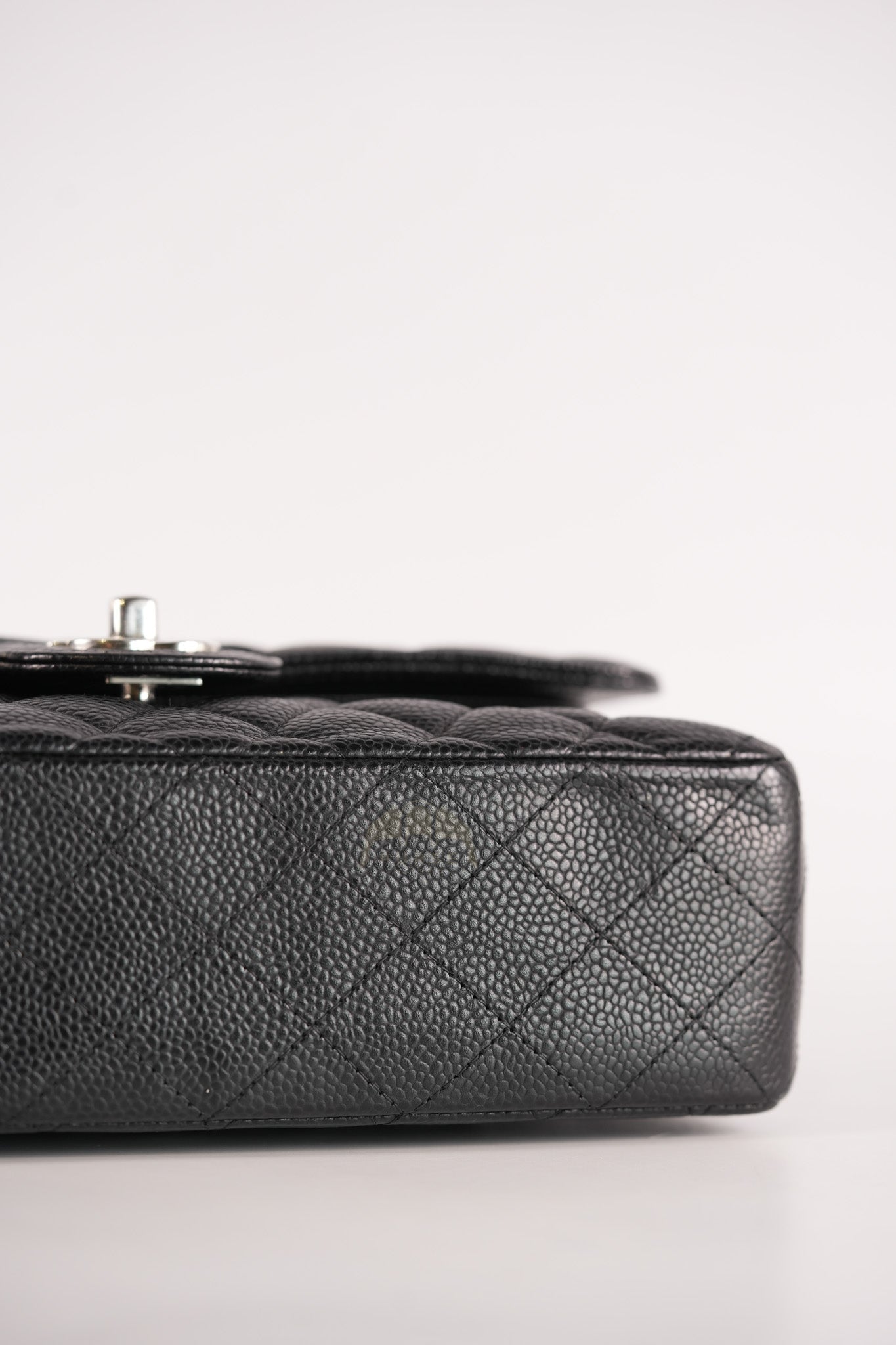 Classic Double Flap Small in Black Caviar Leather and Silver Hardware (Microchip) | Purse Maison Luxury Bags Shop