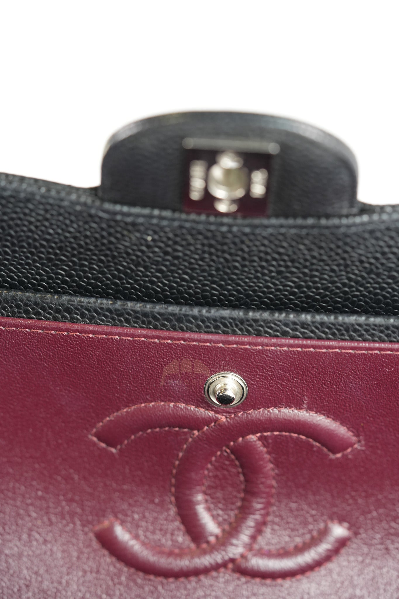 Classic Double Flap Small in Black Caviar Leather and Silver Hardware (Microchip) | Purse Maison Luxury Bags Shop