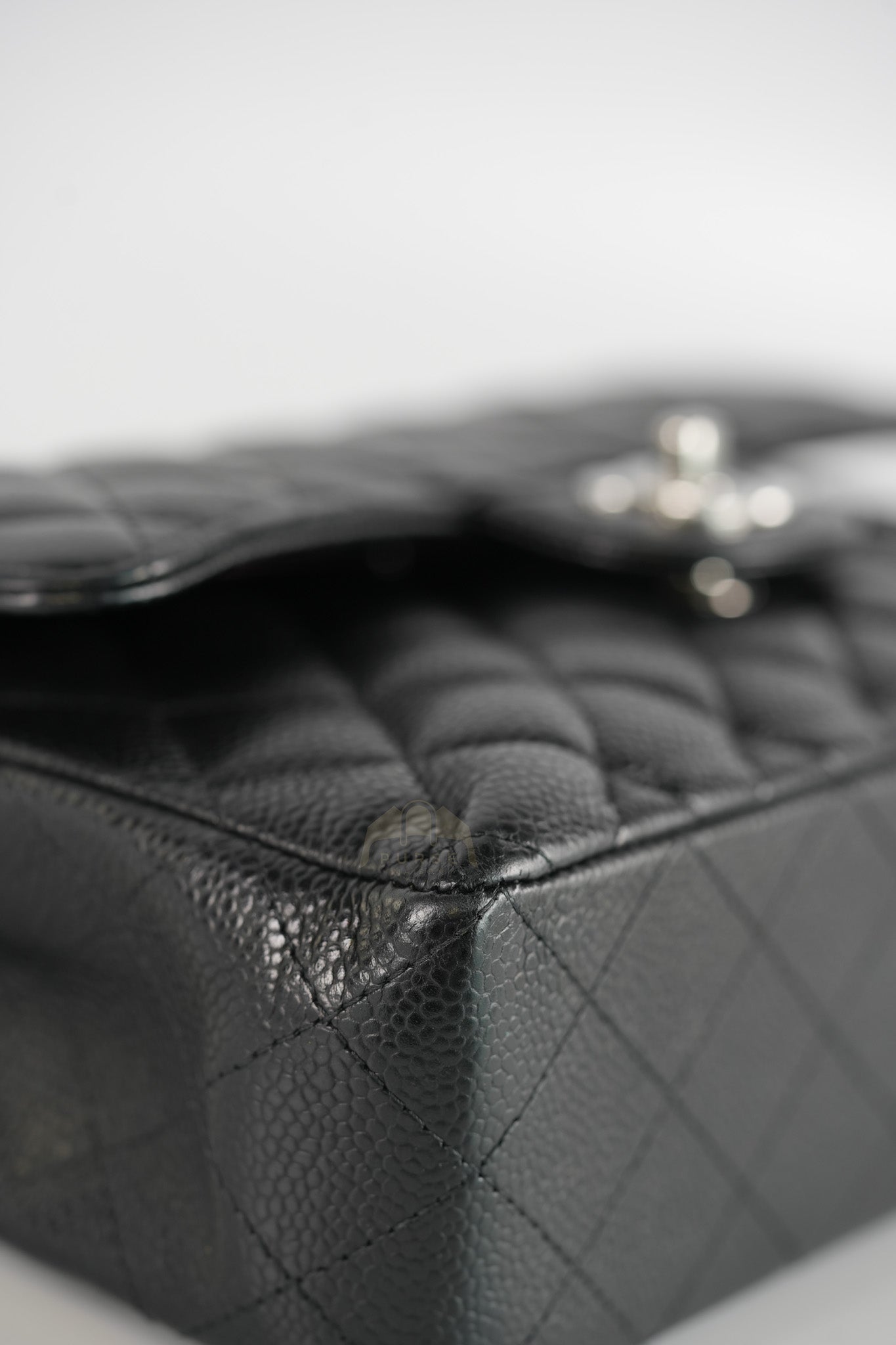 Classic Double Flap Small in Black Caviar Leather and Silver Hardware (Microchip) | Purse Maison Luxury Bags Shop