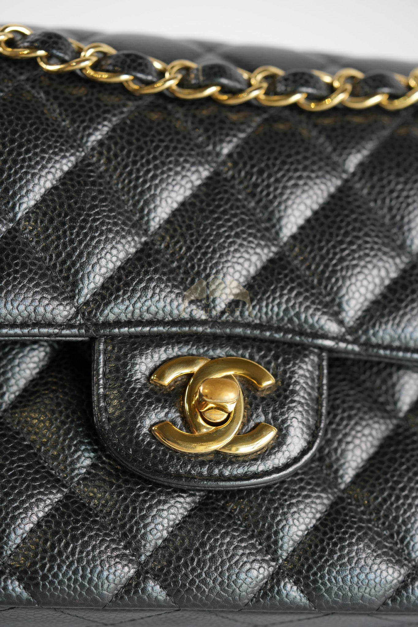 Classic Double Flap Small in Black Caviar Leather & Gold Hardware Series 29 | Purse Maison Luxury Bags Shop