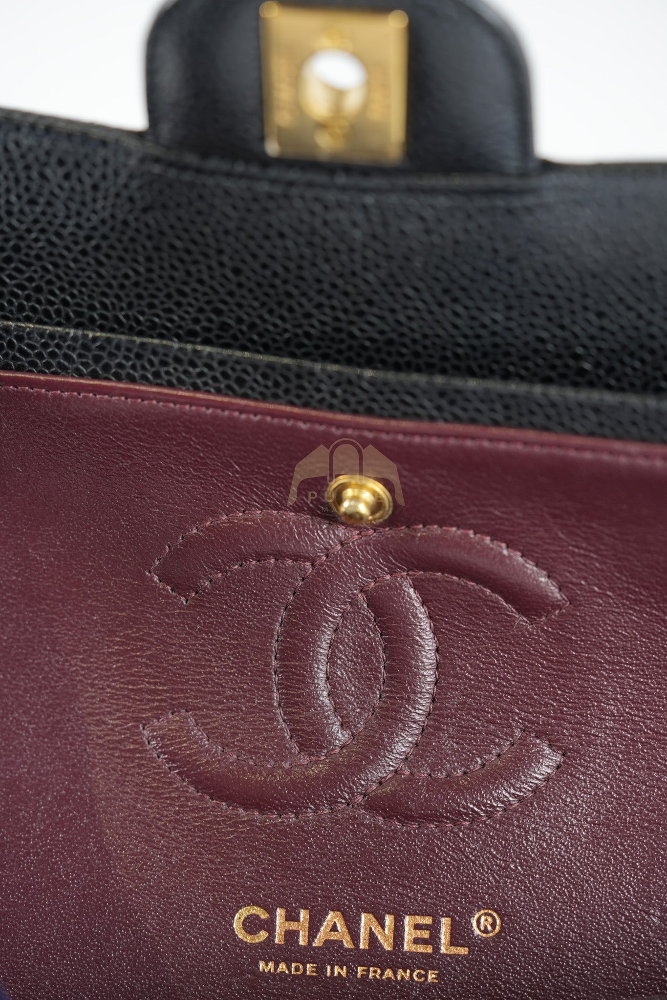 Classic Double Flap Small in Black Caviar Leather & Gold Hardware Series 29 | Purse Maison Luxury Bags Shop