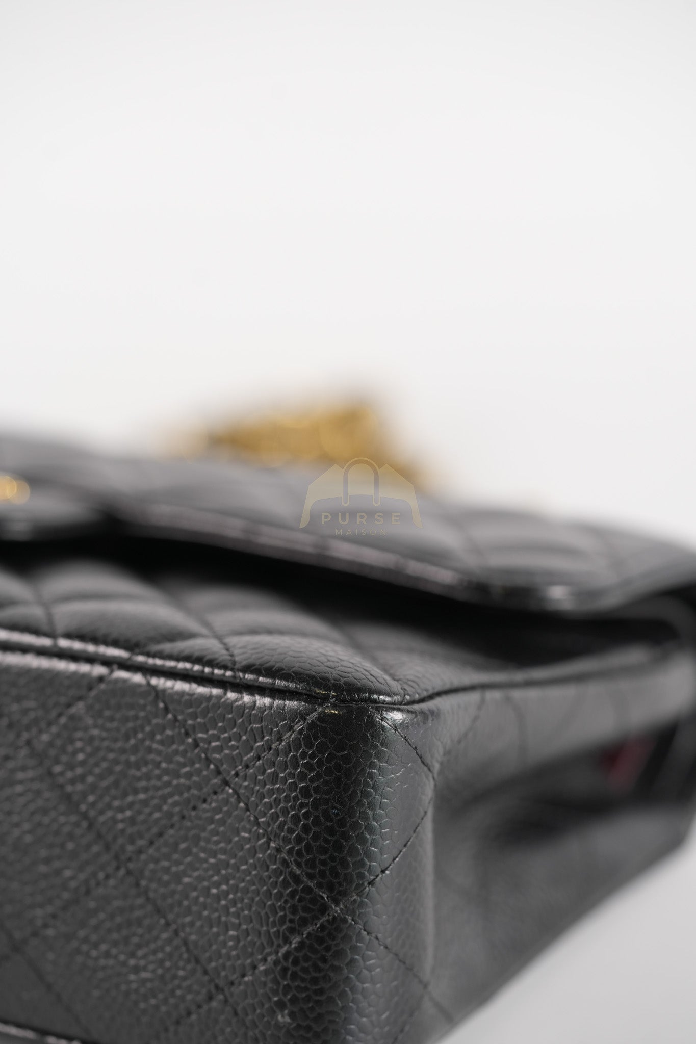 Classic Double Flap Small in Black Caviar Leather & Gold Hardware Series 29 | Purse Maison Luxury Bags Shop