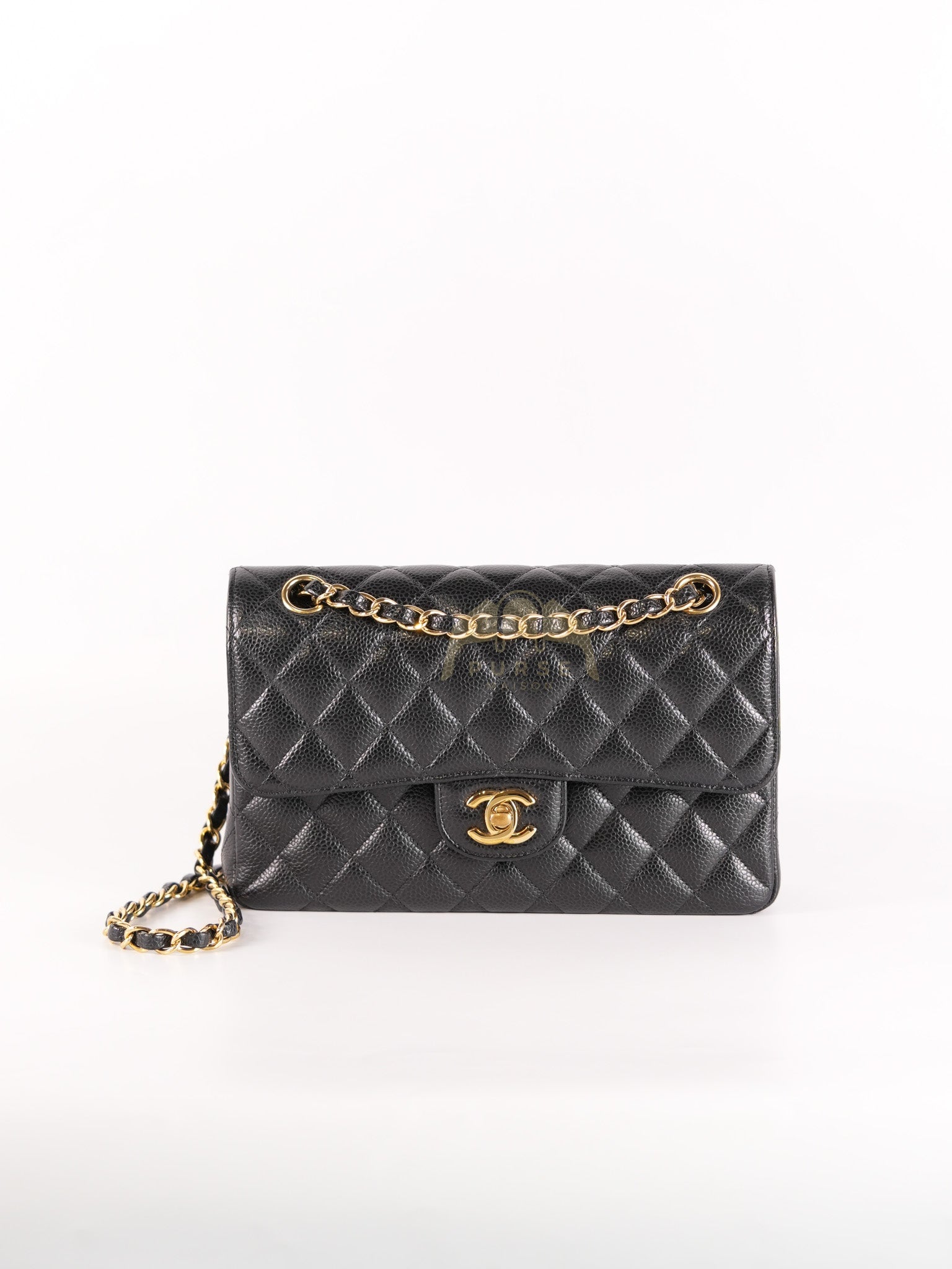 Classic Double Flap Small in Black Caviar Leather & Gold Hardware Series 29 | Purse Maison Luxury Bags Shop