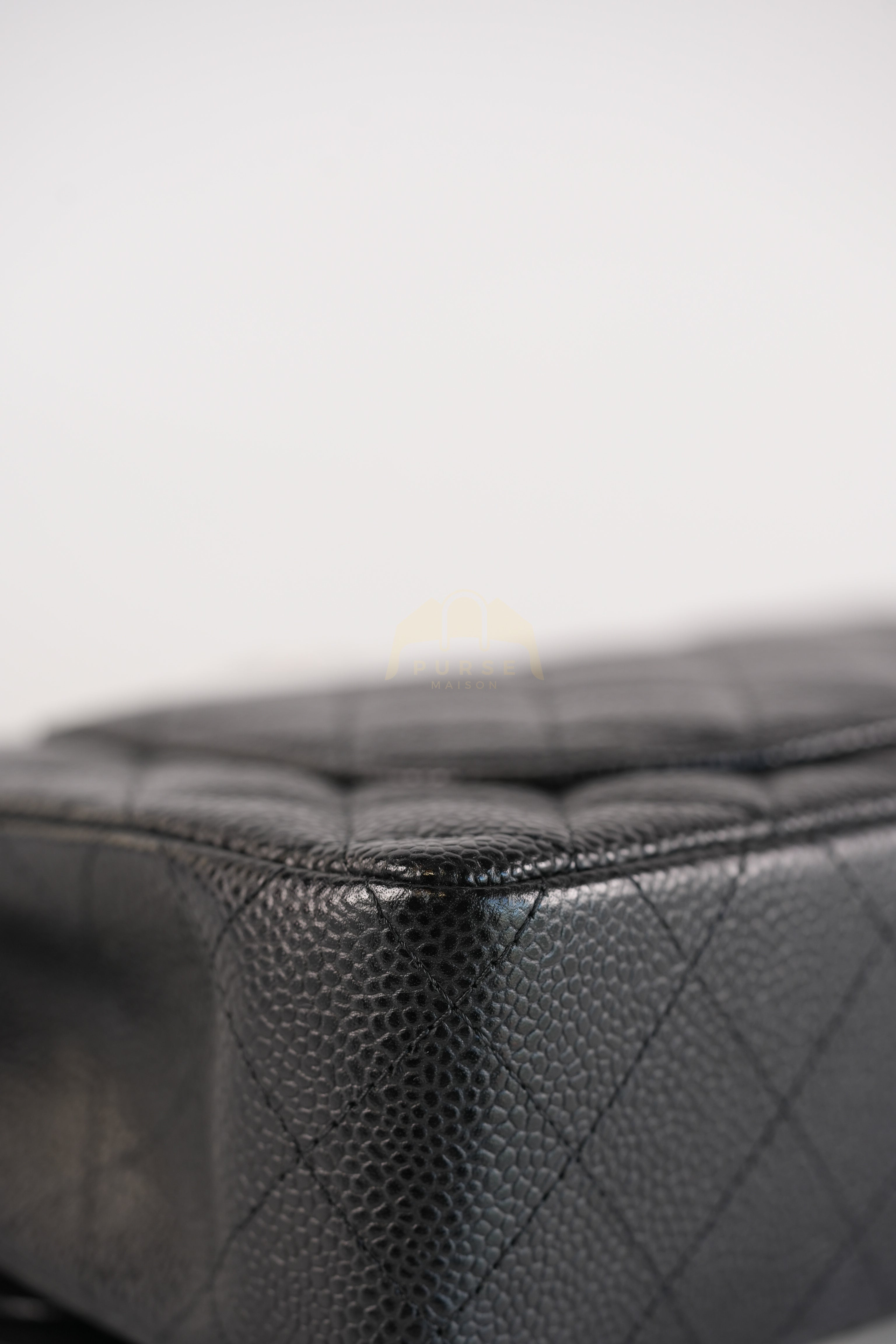 Classic Double Flap Small in Black Quilted Caviar Leather and Gold Hardware Series 28 | Purse Maison Luxury Bags Shop