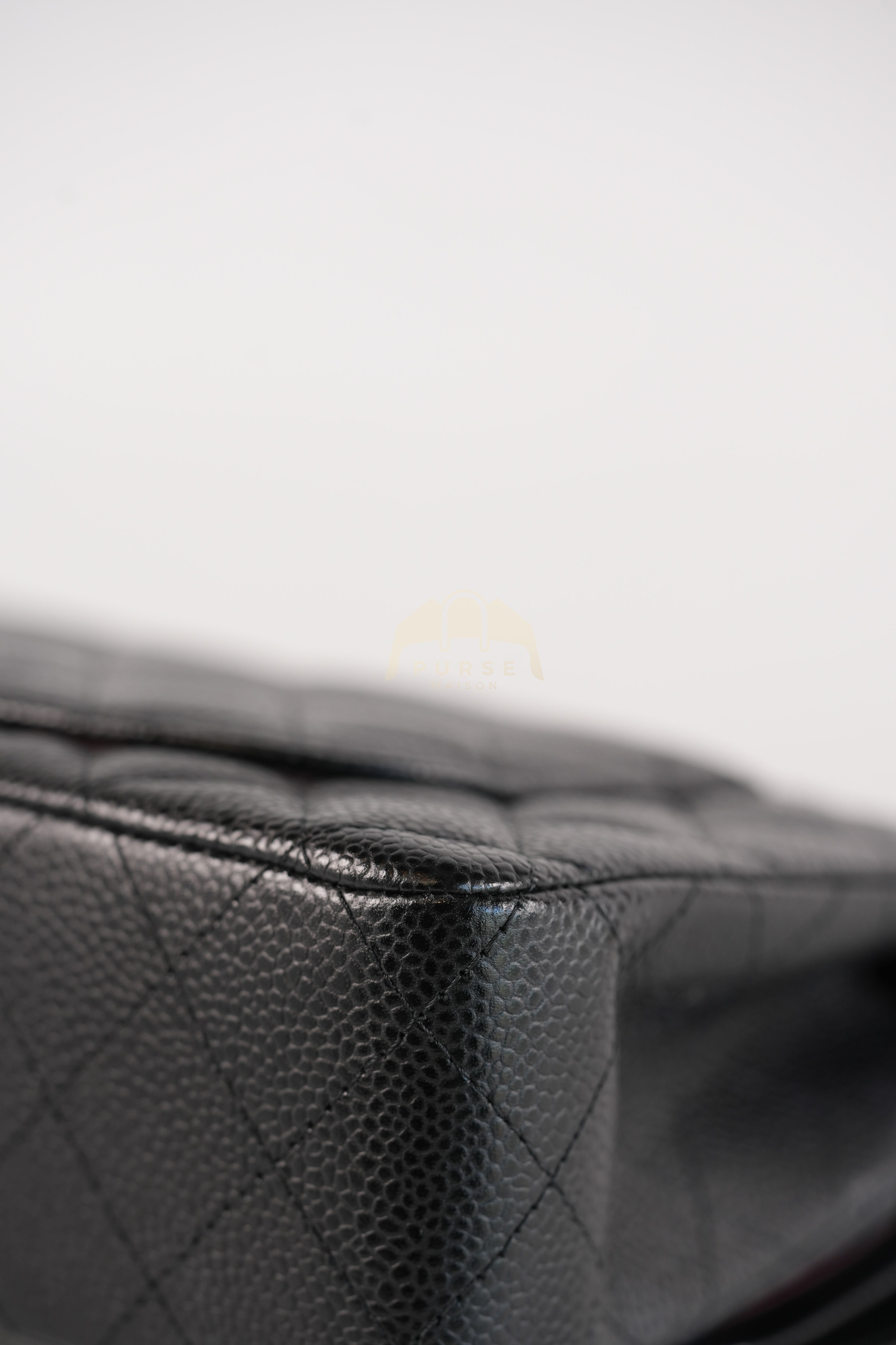 Classic Double Flap Small in Black Quilted Caviar Leather and Gold Hardware Series 28 | Purse Maison Luxury Bags Shop