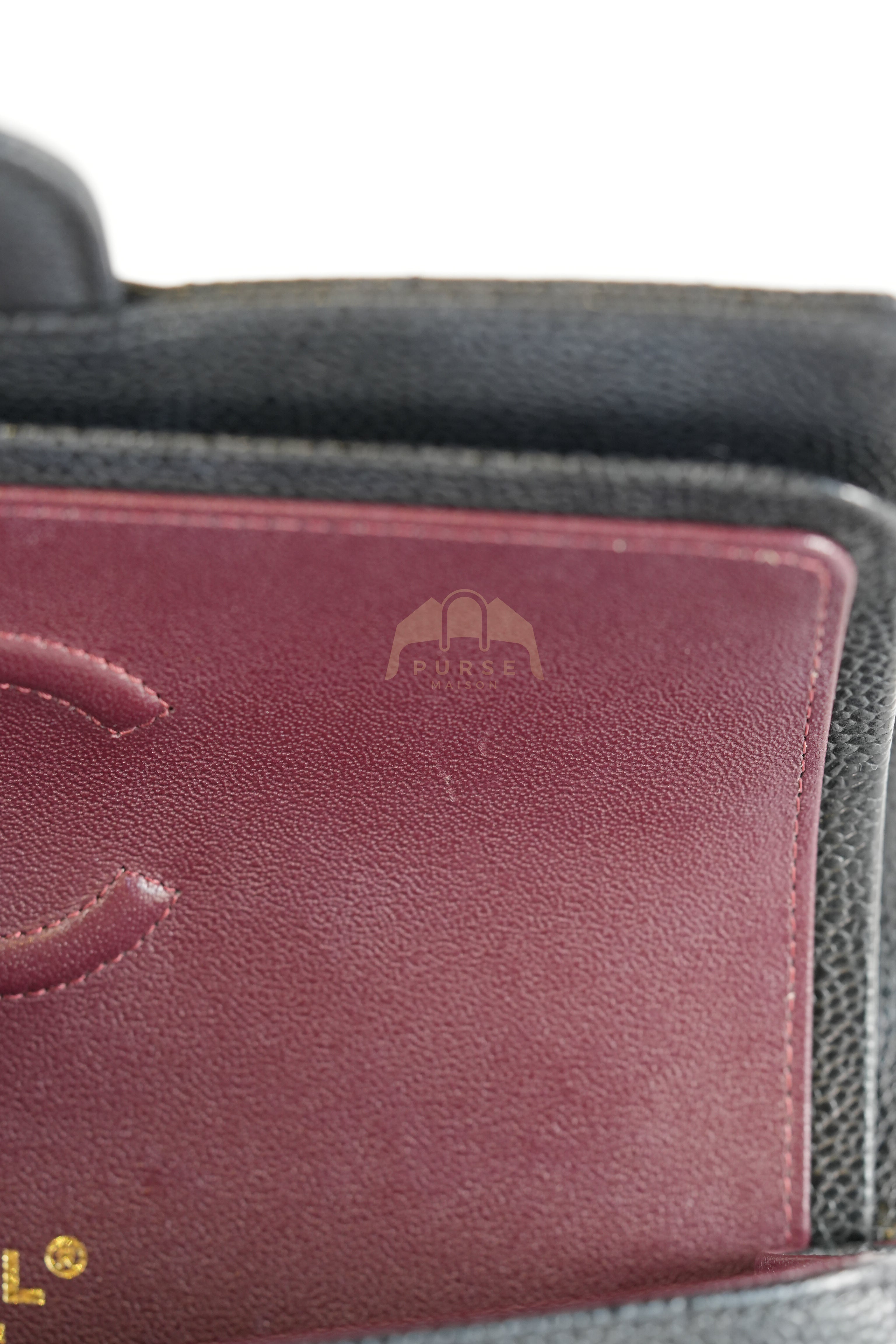 Classic Double Flap Small in Black Quilted Caviar Leather and Gold Hardware Series 28 | Purse Maison Luxury Bags Shop