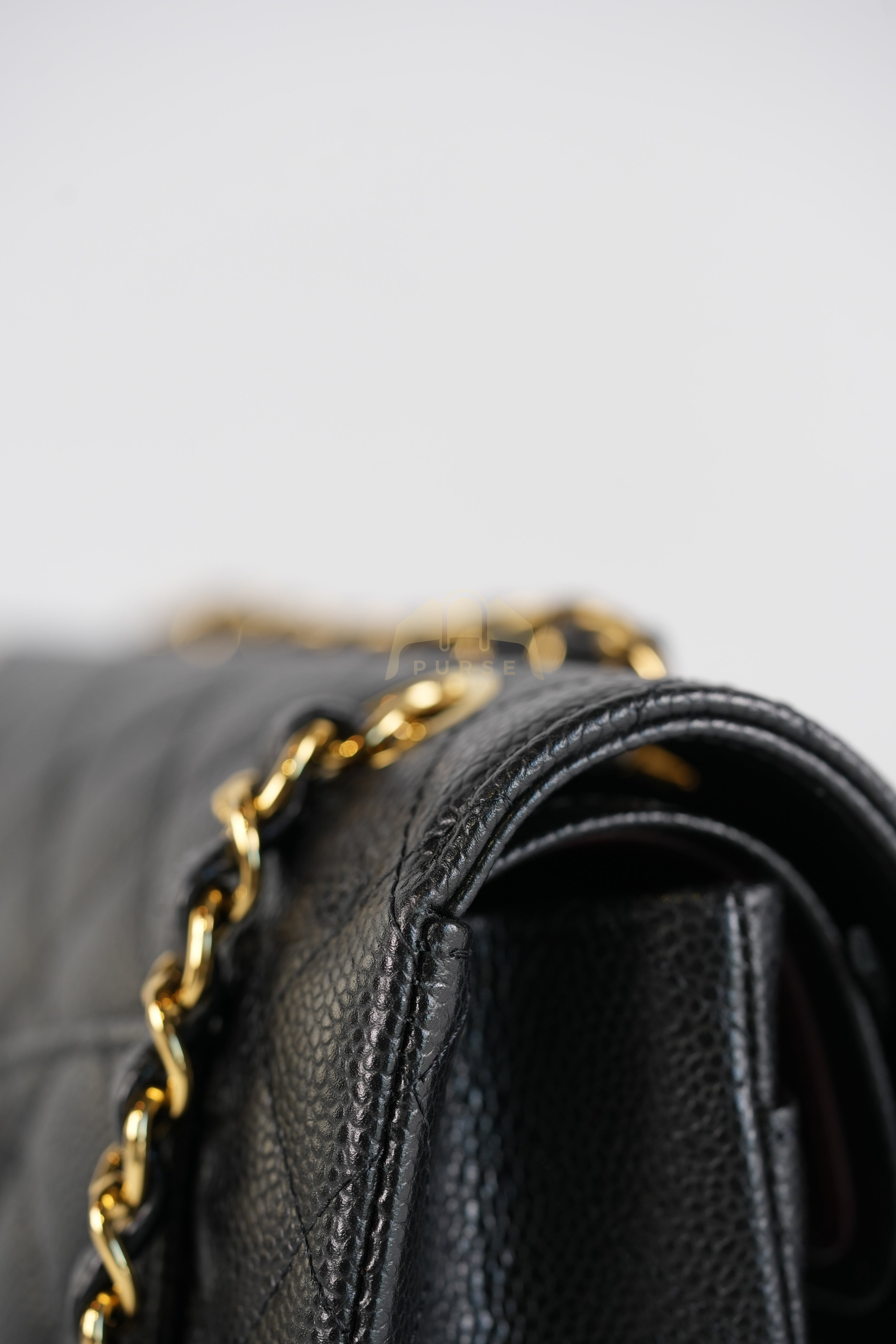 Classic Double Flap Small in Black Quilted Caviar Leather and Gold Hardware Series 29 | Purse Maison Luxury Bags Shop