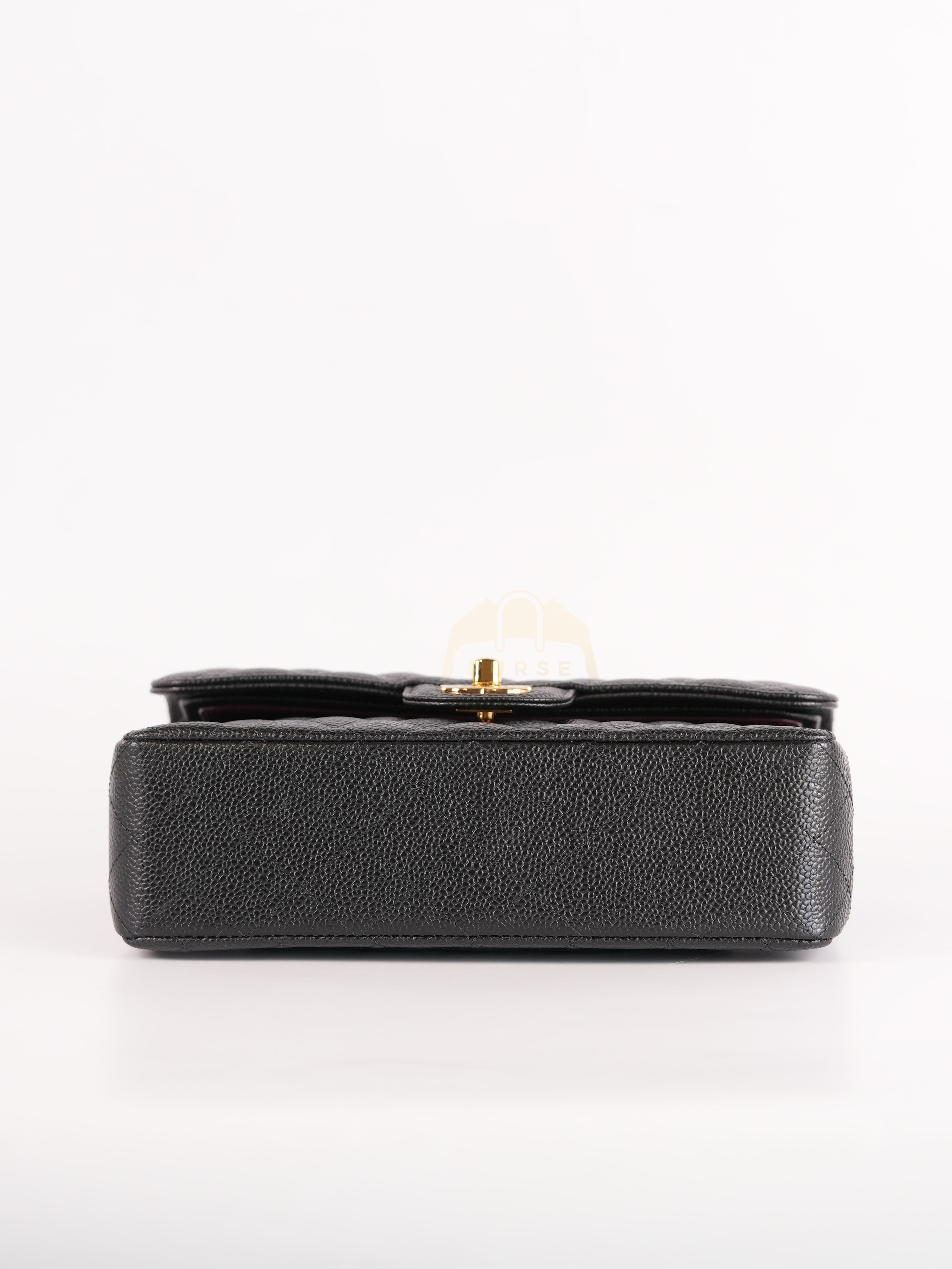 Classic Double Flap Small in Black Quilted Caviar Leather and Gold Hardware Series 29 | Purse Maison Luxury Bags Shop