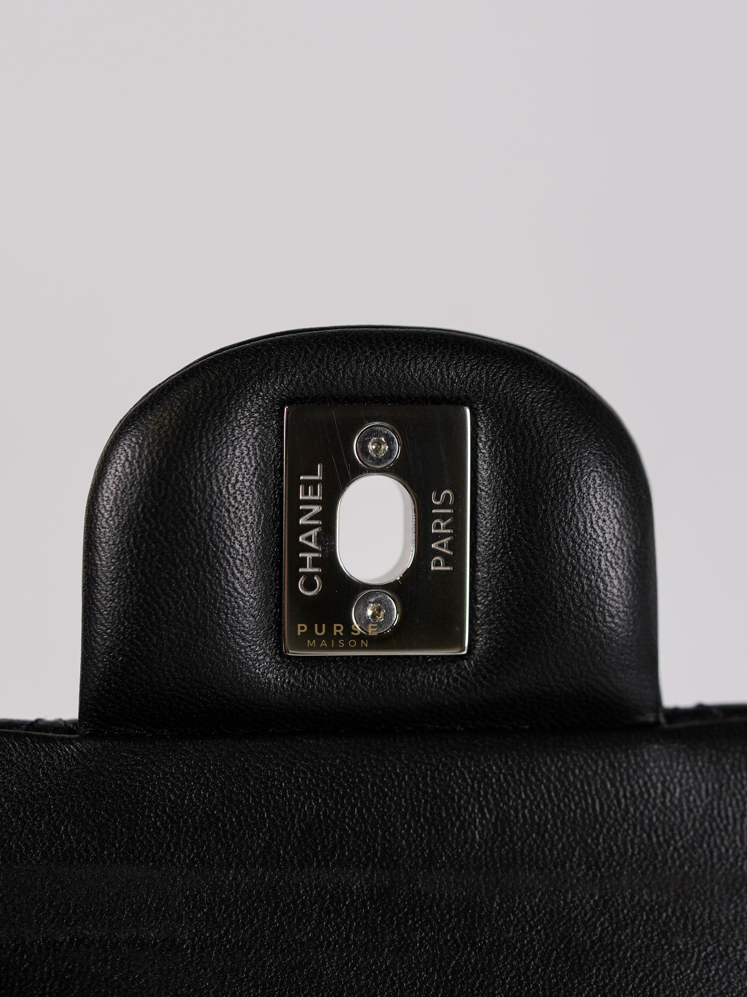 Classic Double Flap Small in Black Quilted Lambskin Leather Silver Hardware Microchip | Purse Maison Luxury Bags Shop