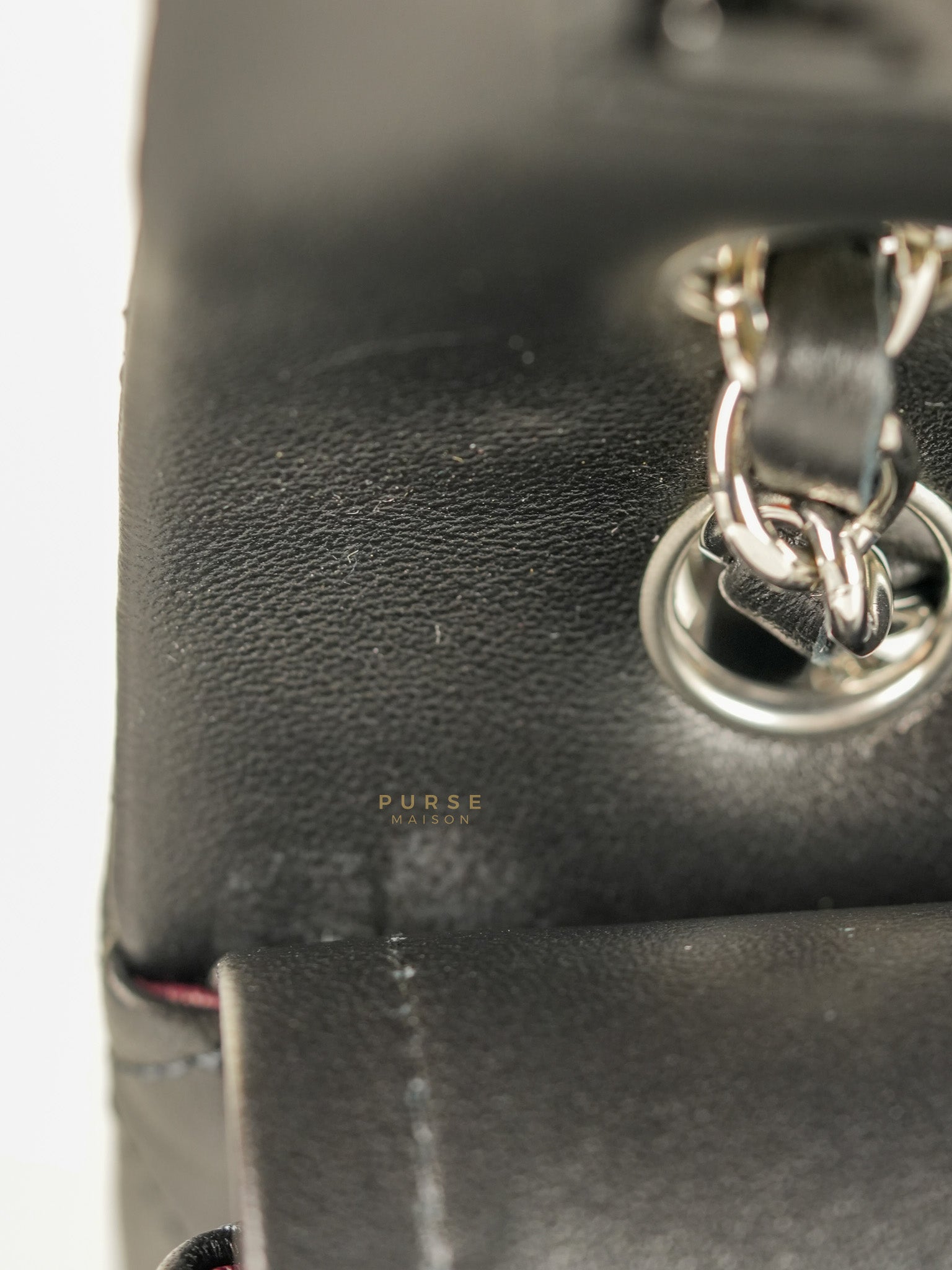 Classic Double Flap Small in Black Quilted Lambskin Leather Silver Hardware Microchip | Purse Maison Luxury Bags Shop