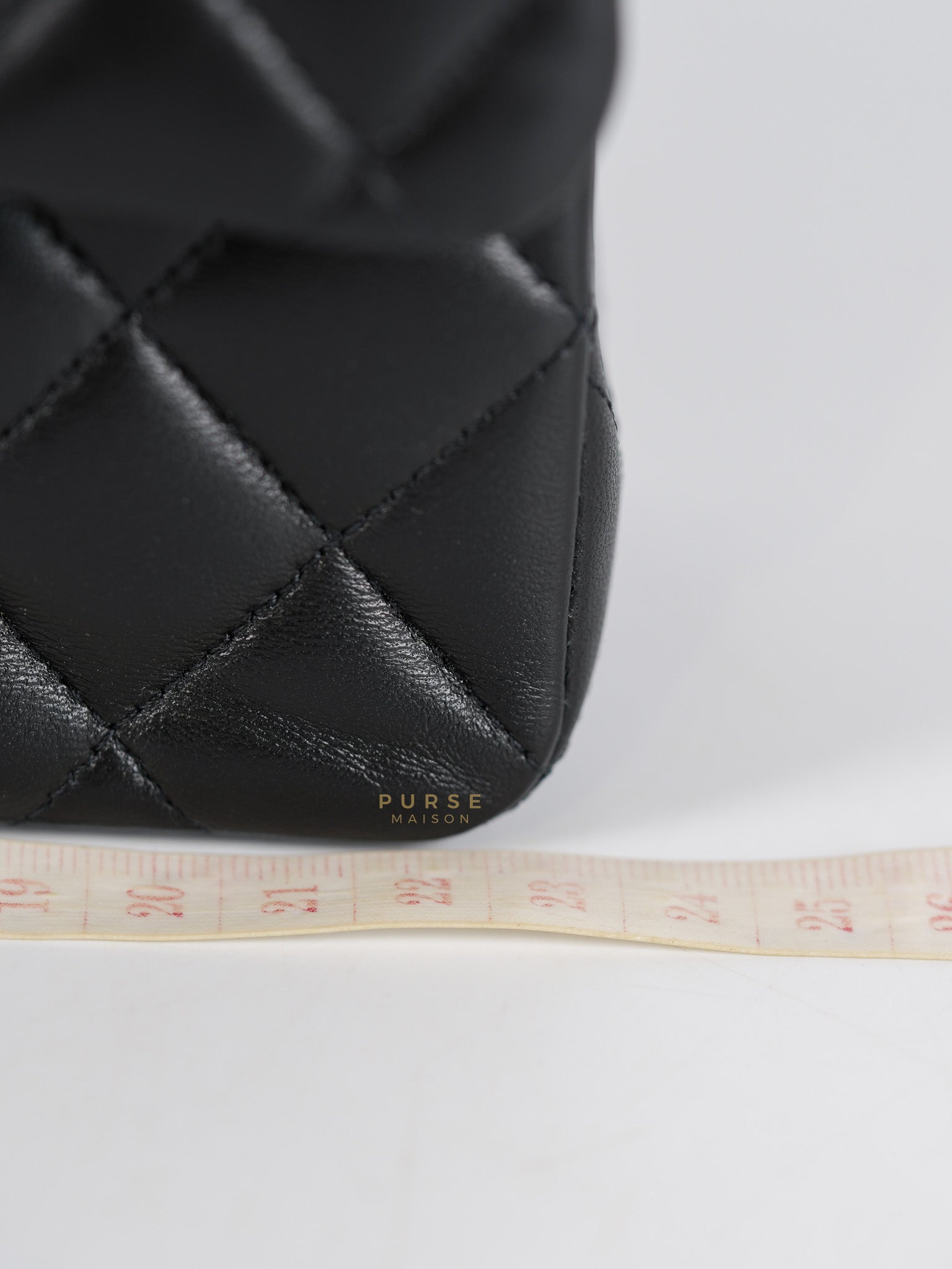 Classic Double Flap Small in Black Quilted Lambskin Leather Silver Hardware Microchip | Purse Maison Luxury Bags Shop