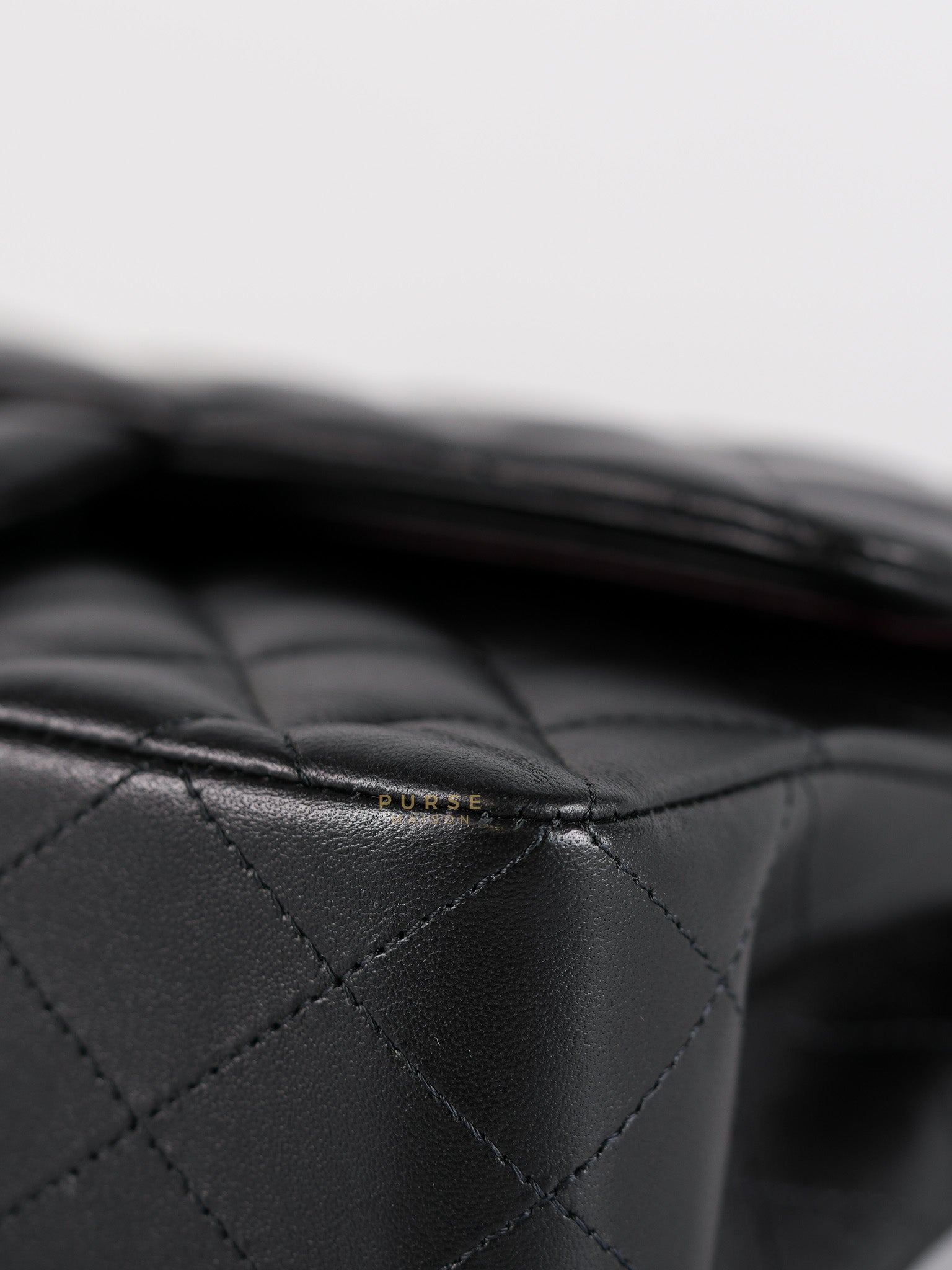Classic Double Flap Small in Black Quilted Lambskin Leather Silver Hardware Microchip | Purse Maison Luxury Bags Shop