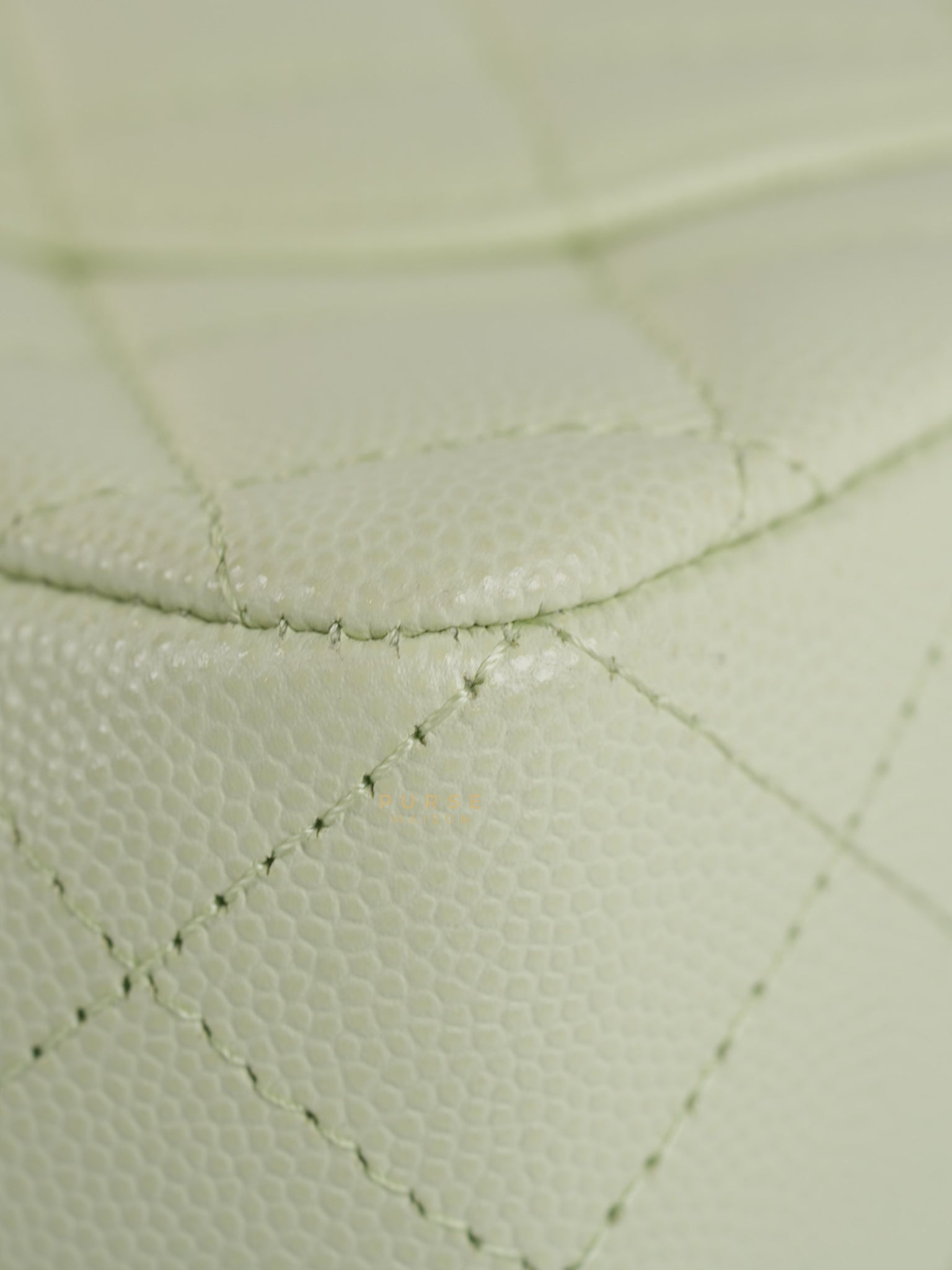 Classic Double Flap Small in Mint Green Caviar Leather Light Gold Hardware (Microchip) | Purse Maison Luxury Bags Shop