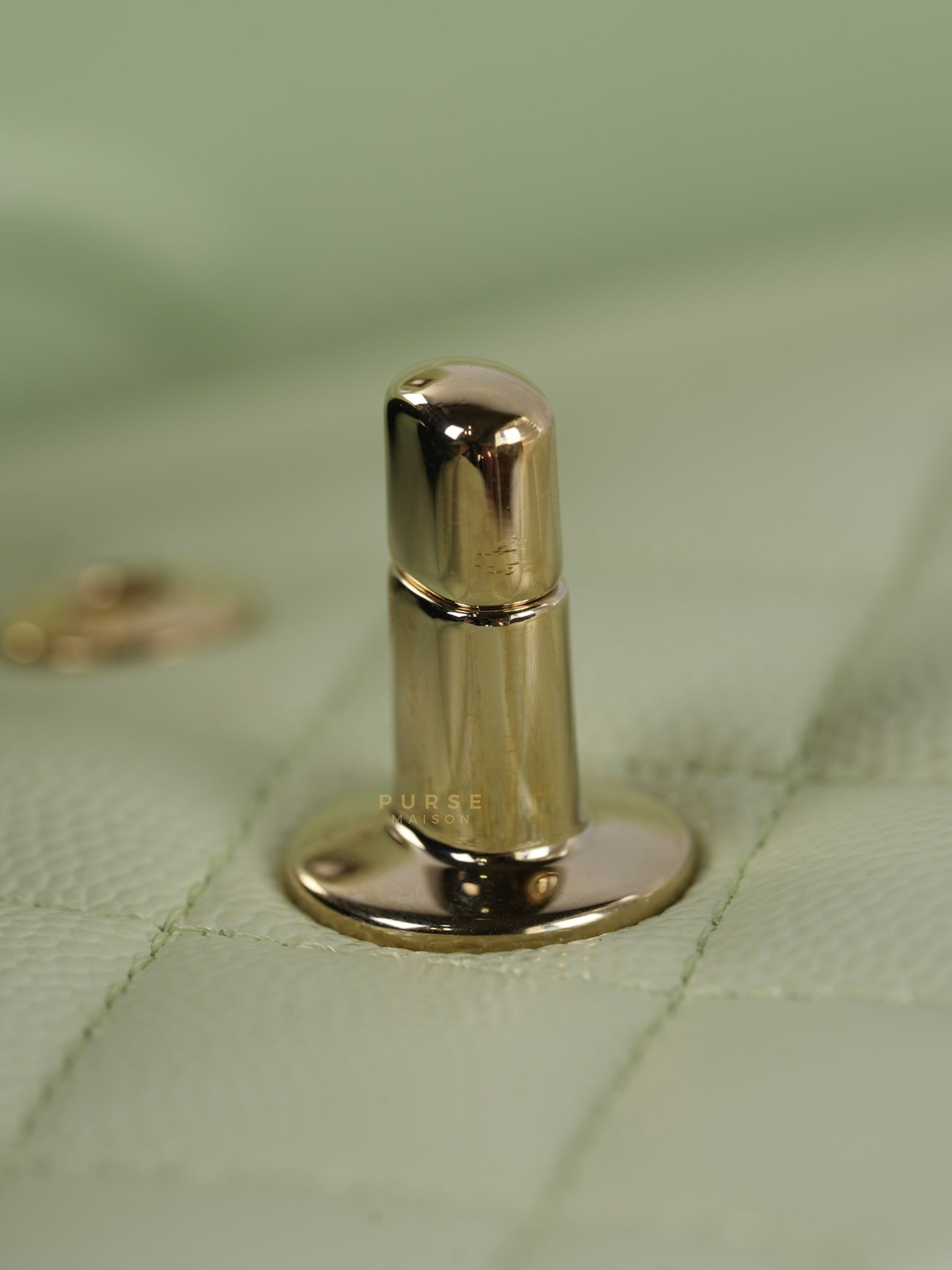 Classic Double Flap Small in Mint Green Caviar Leather Light Gold Hardware (Microchip) | Purse Maison Luxury Bags Shop