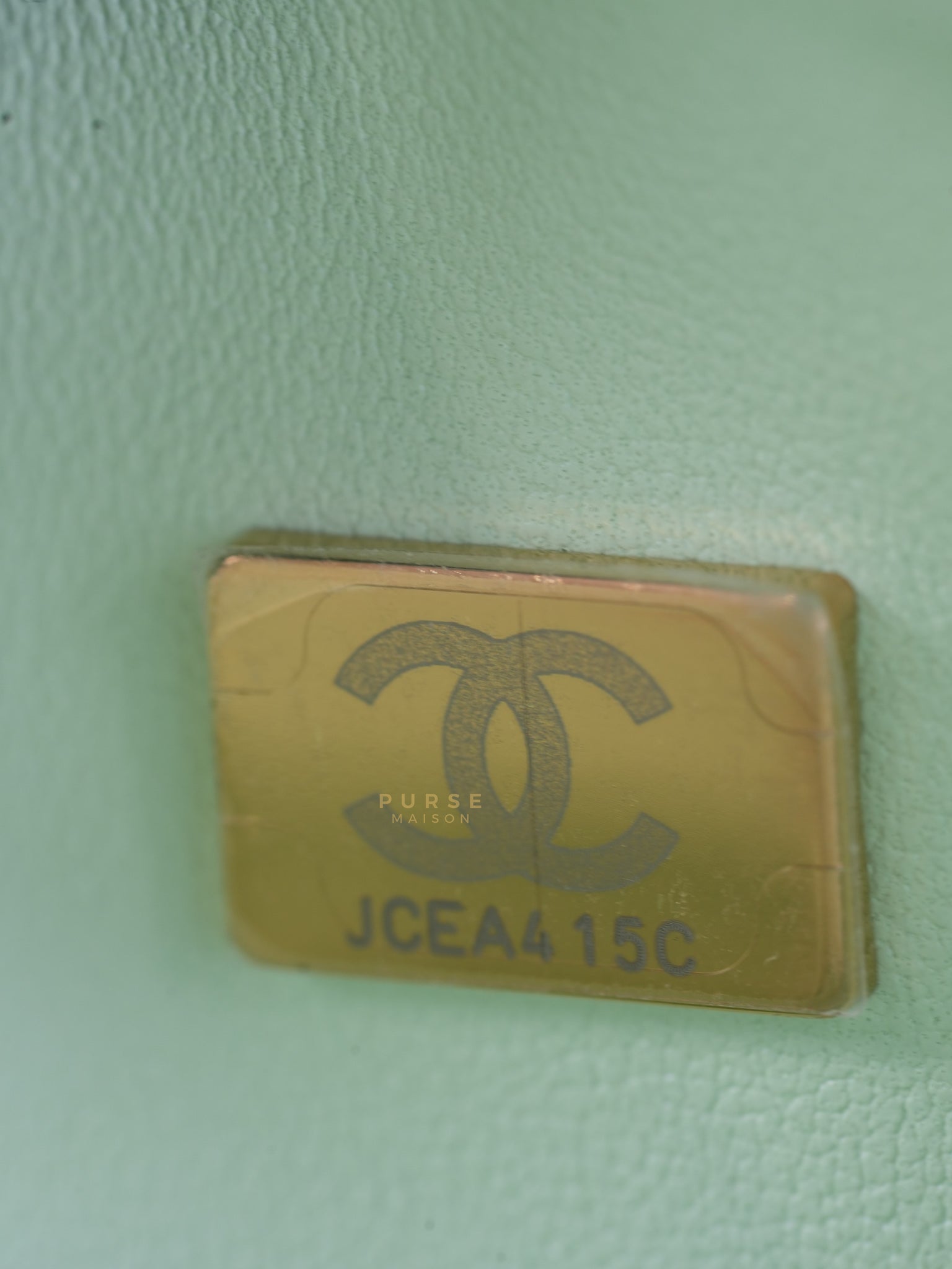 Classic Double Flap Small in Mint Green Caviar Leather Light Gold Hardware (Microchip) | Purse Maison Luxury Bags Shop