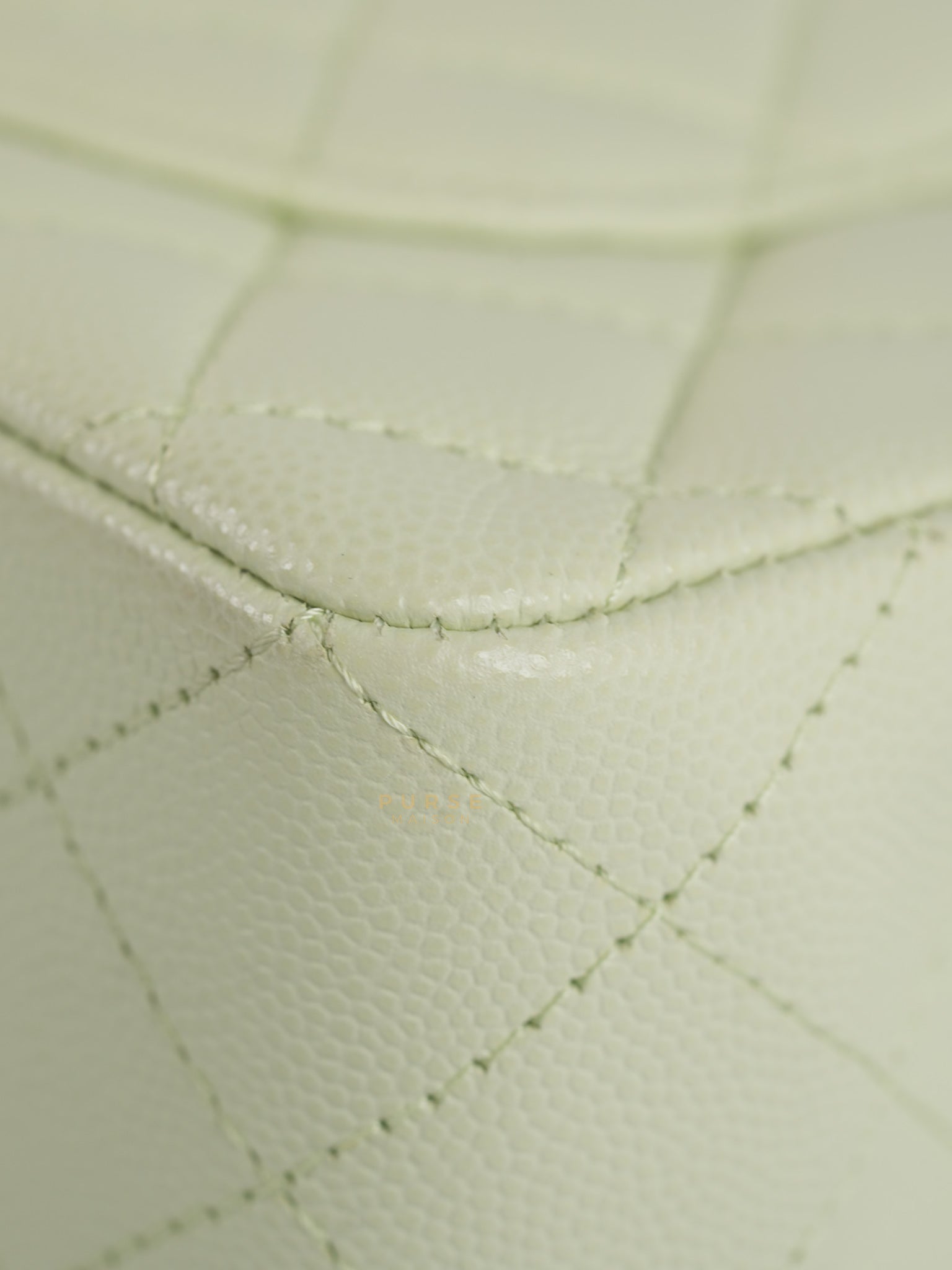 Classic Double Flap Small in Mint Green Caviar Leather Light Gold Hardware (Microchip) | Purse Maison Luxury Bags Shop