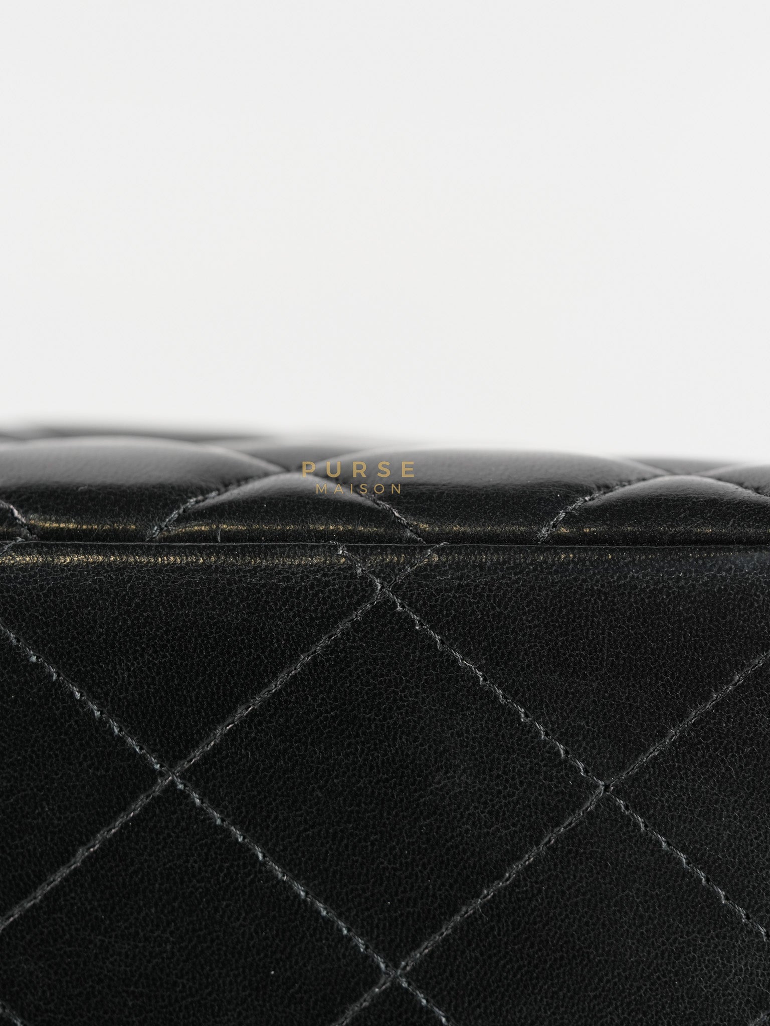 Classic Flap Bag Maxi in Black Quilted Lambskin Leather & Gold Hardware Series 13 | Purse Maison Luxury Bags Shop