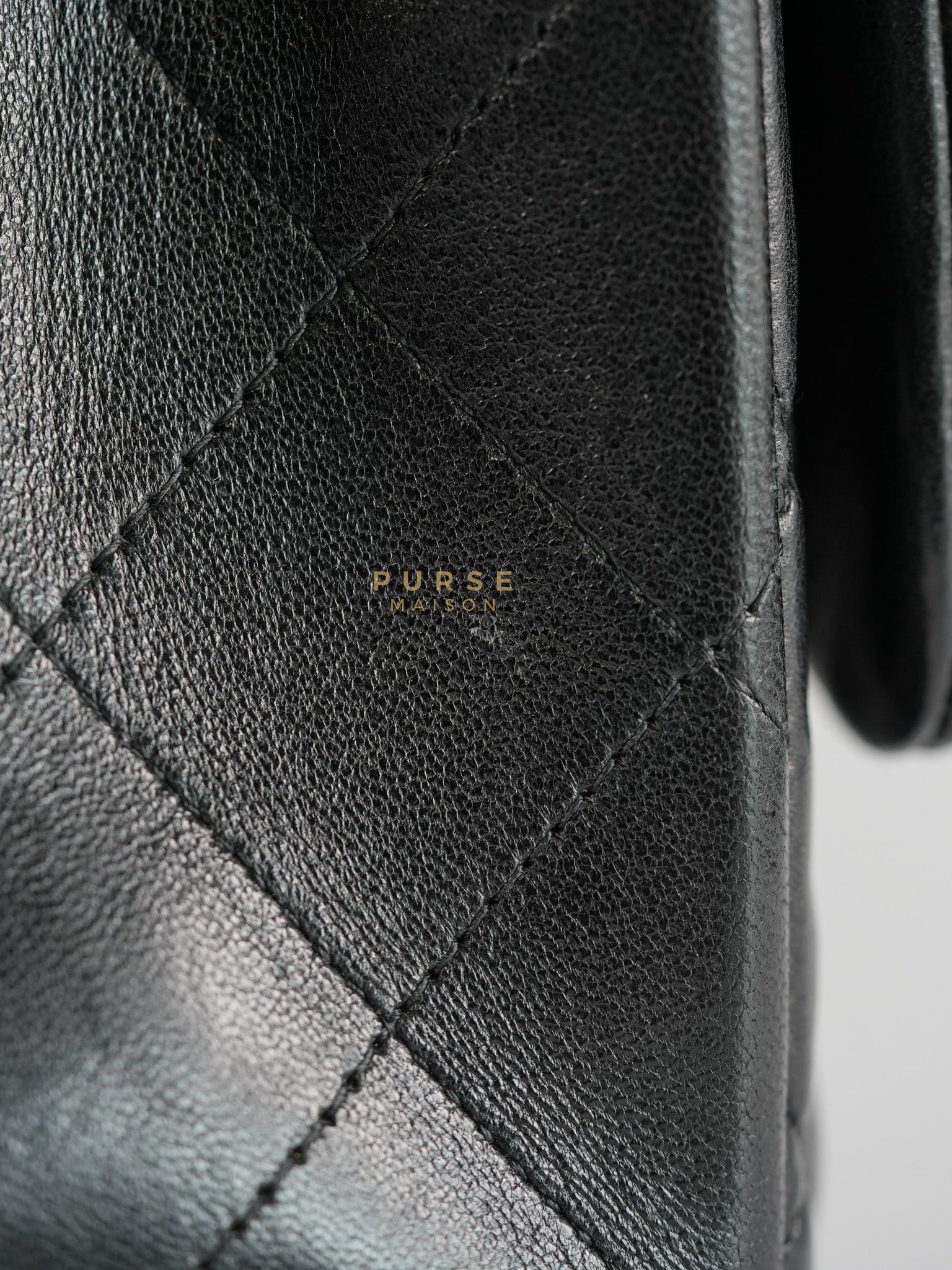 Classic Flap Bag Maxi in Black Quilted Lambskin Leather & Gold Hardware Series 13 | Purse Maison Luxury Bags Shop