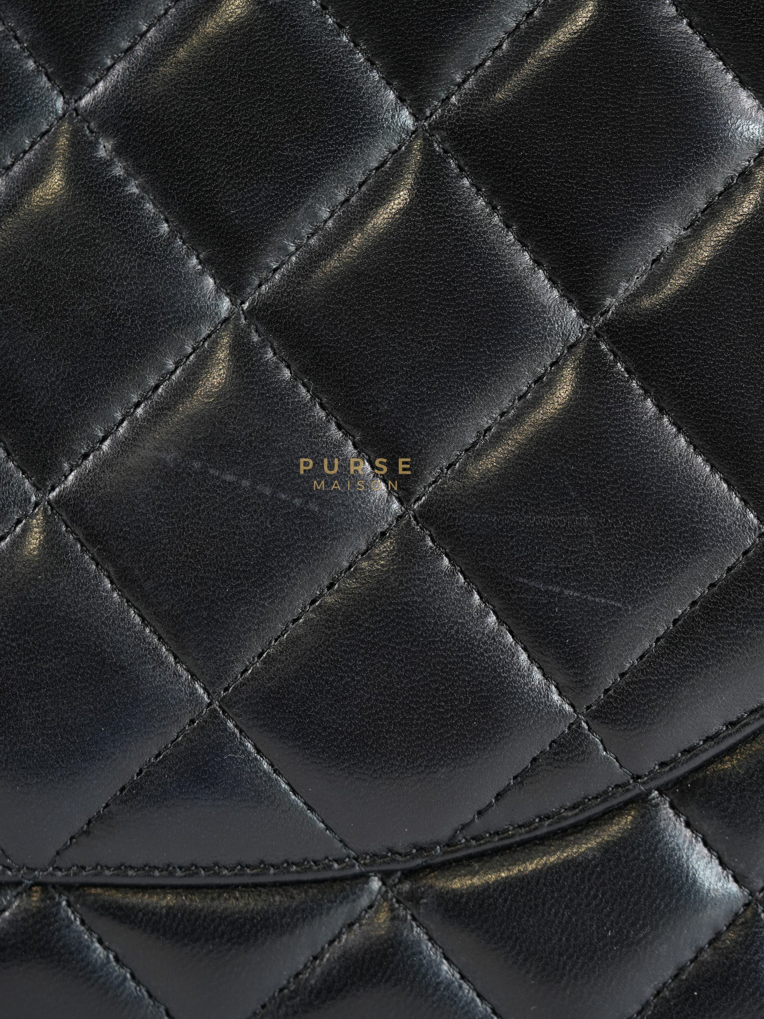 Classic Flap Bag Maxi in Black Quilted Lambskin Leather & Gold Hardware Series 13 | Purse Maison Luxury Bags Shop