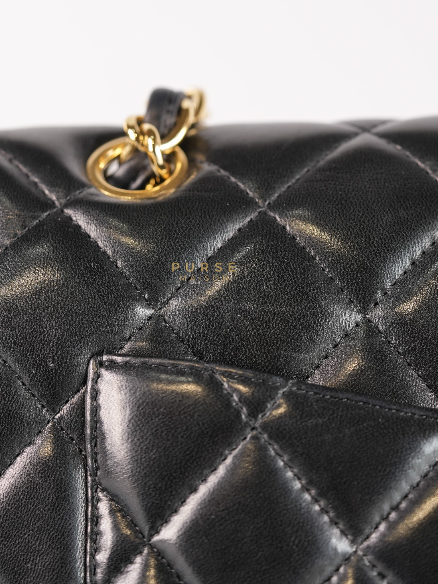 Classic Flap Bag Maxi in Black Quilted Lambskin Leather & Gold Hardware Series 13 | Purse Maison Luxury Bags Shop