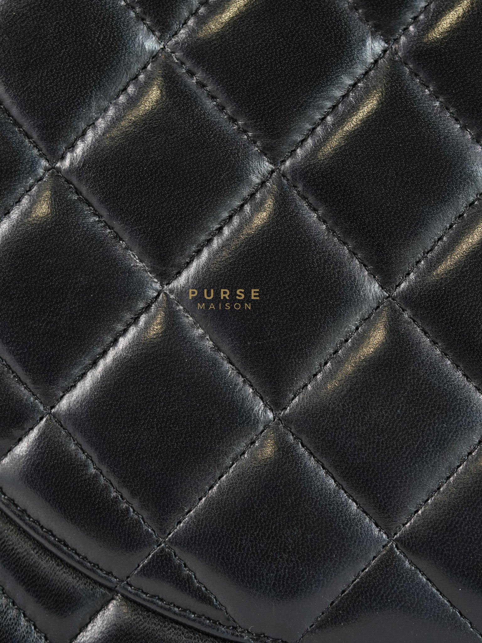Classic Flap Bag Maxi in Black Quilted Lambskin Leather & Gold Hardware Series 13 | Purse Maison Luxury Bags Shop