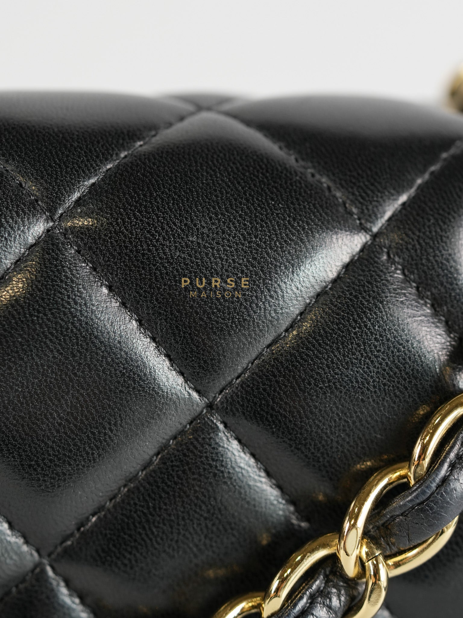 Classic Flap Bag Maxi in Black Quilted Lambskin Leather & Gold Hardware Series 13 | Purse Maison Luxury Bags Shop