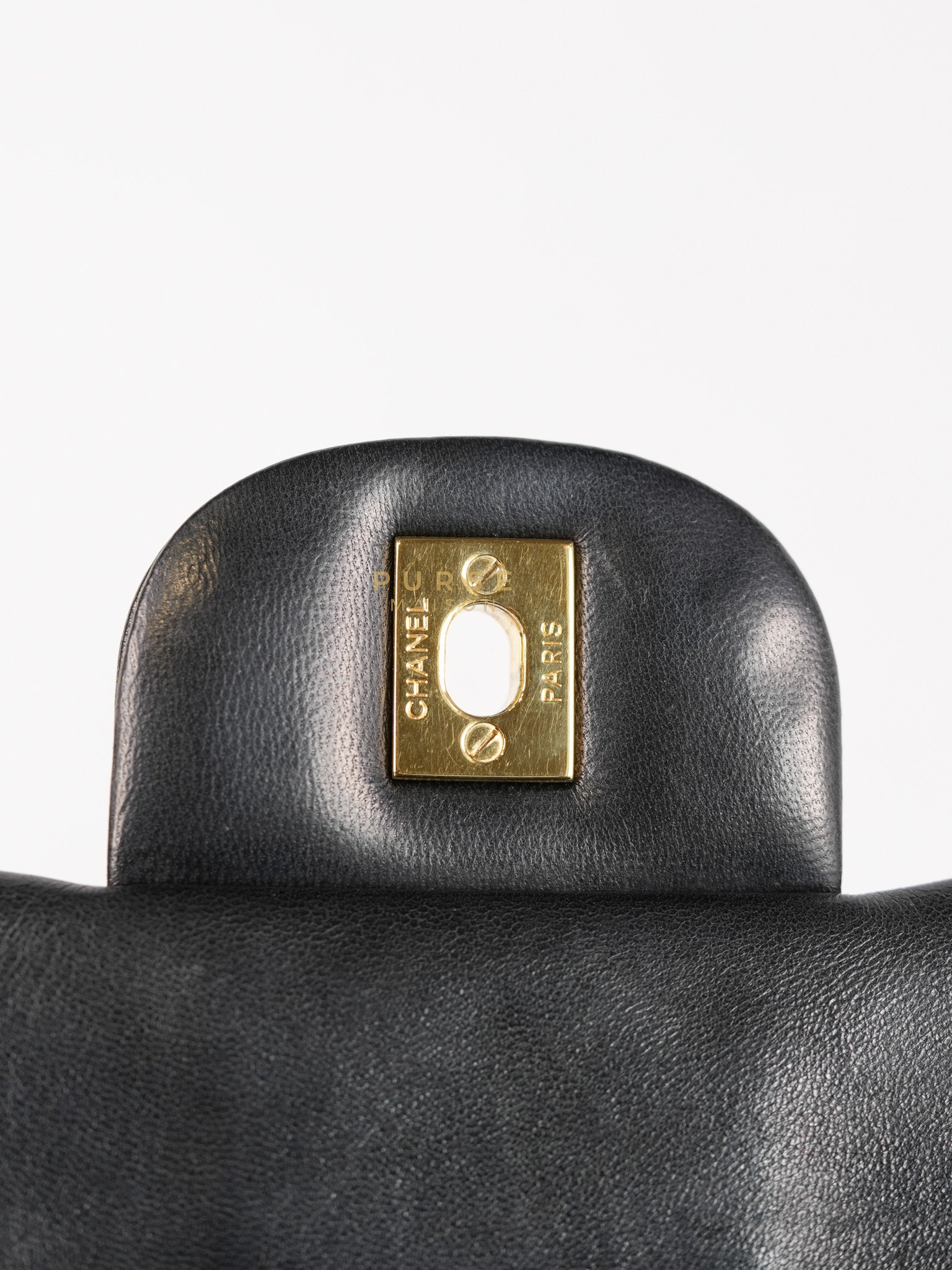 Classic Flap Bag Maxi in Black Quilted Lambskin Leather & Gold Hardware Series 13 | Purse Maison Luxury Bags Shop
