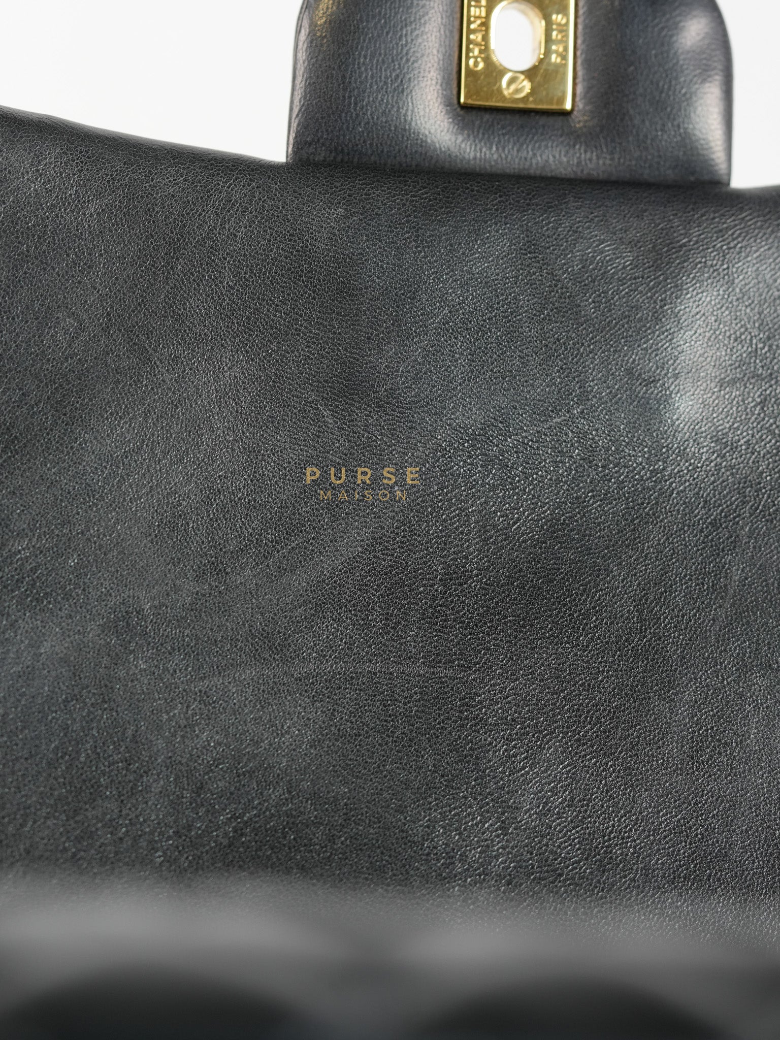 Classic Flap Bag Maxi in Black Quilted Lambskin Leather & Gold Hardware Series 13 | Purse Maison Luxury Bags Shop