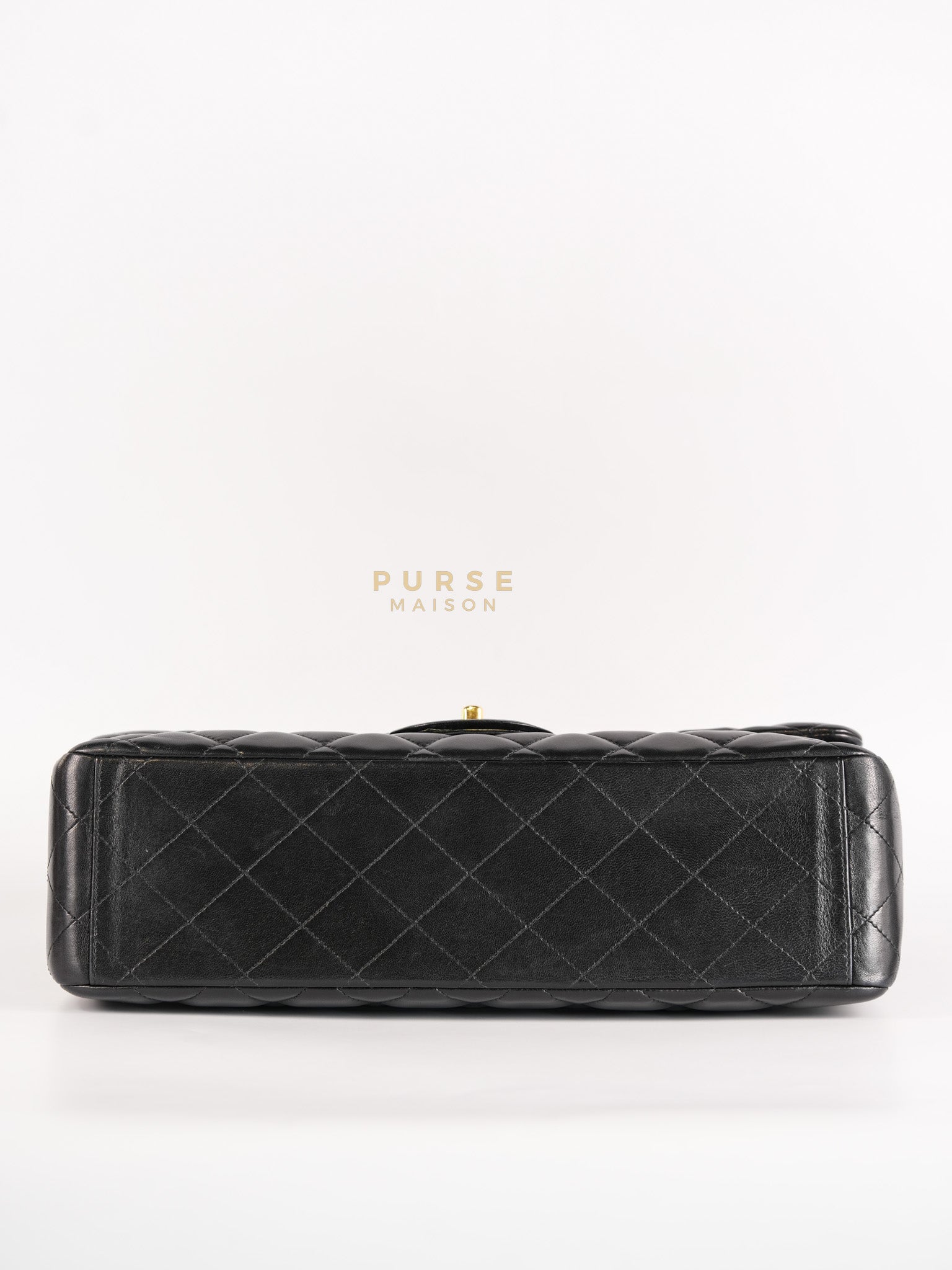 Classic Flap Bag Maxi in Black Quilted Lambskin Leather & Gold Hardware Series 13 | Purse Maison Luxury Bags Shop