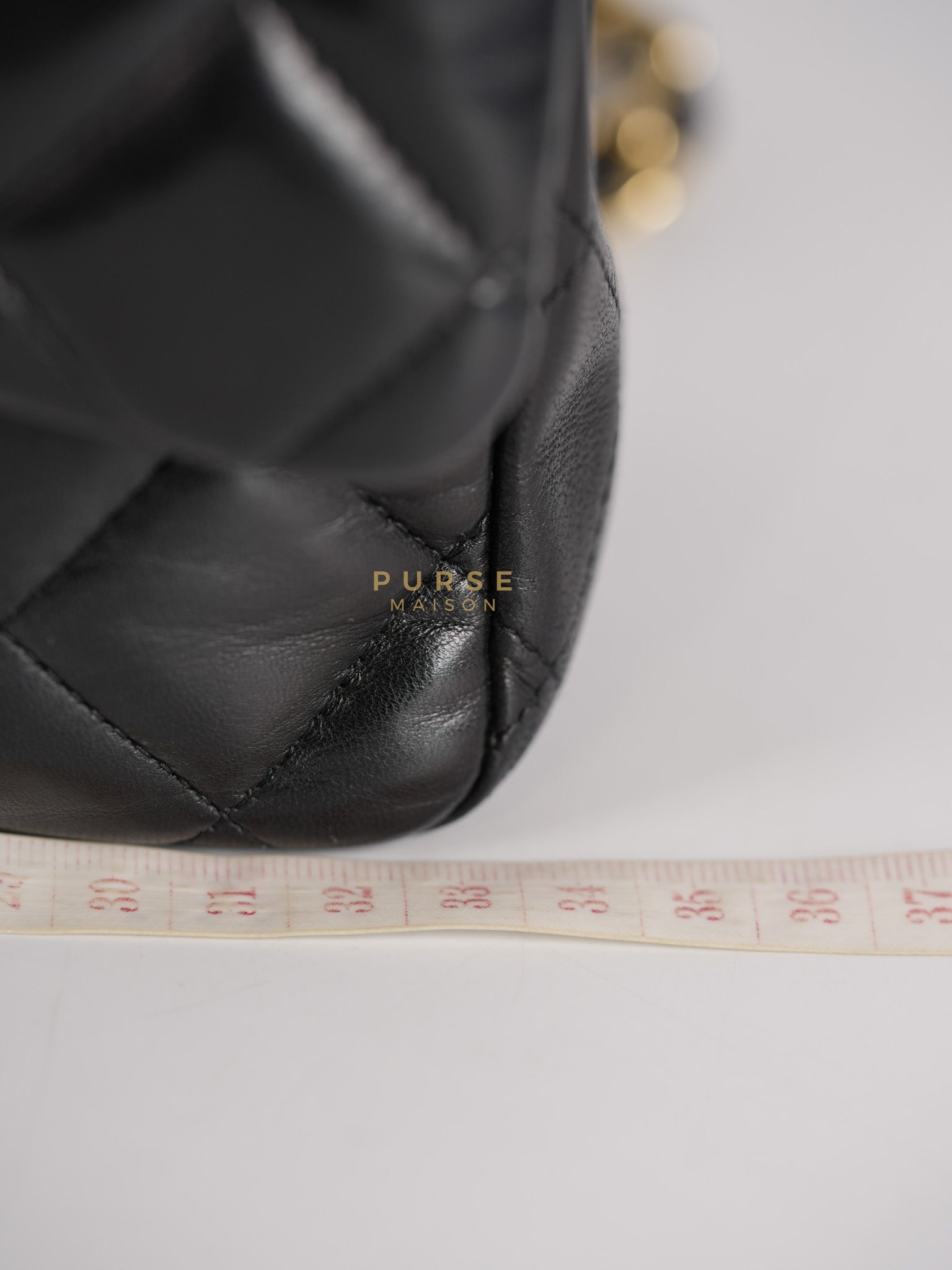 Classic Flap Bag Maxi in Black Quilted Lambskin Leather & Gold Hardware Series 13 | Purse Maison Luxury Bags Shop