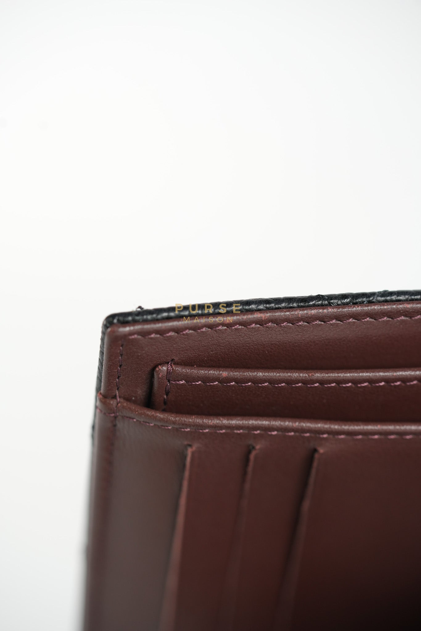 Classic Flap Wallet in Black Caviar Leather Gold Hardware Series 27 | Purse Maison Luxury Bags Shop