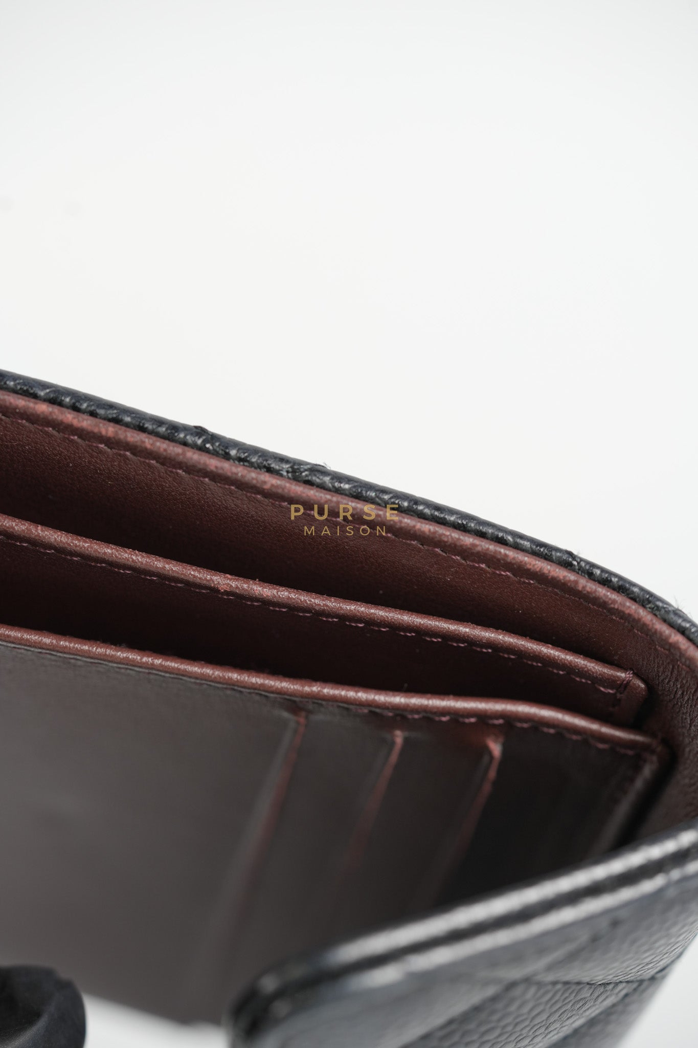 Classic Flap Wallet in Black Caviar Leather Gold Hardware Series 27 | Purse Maison Luxury Bags Shop