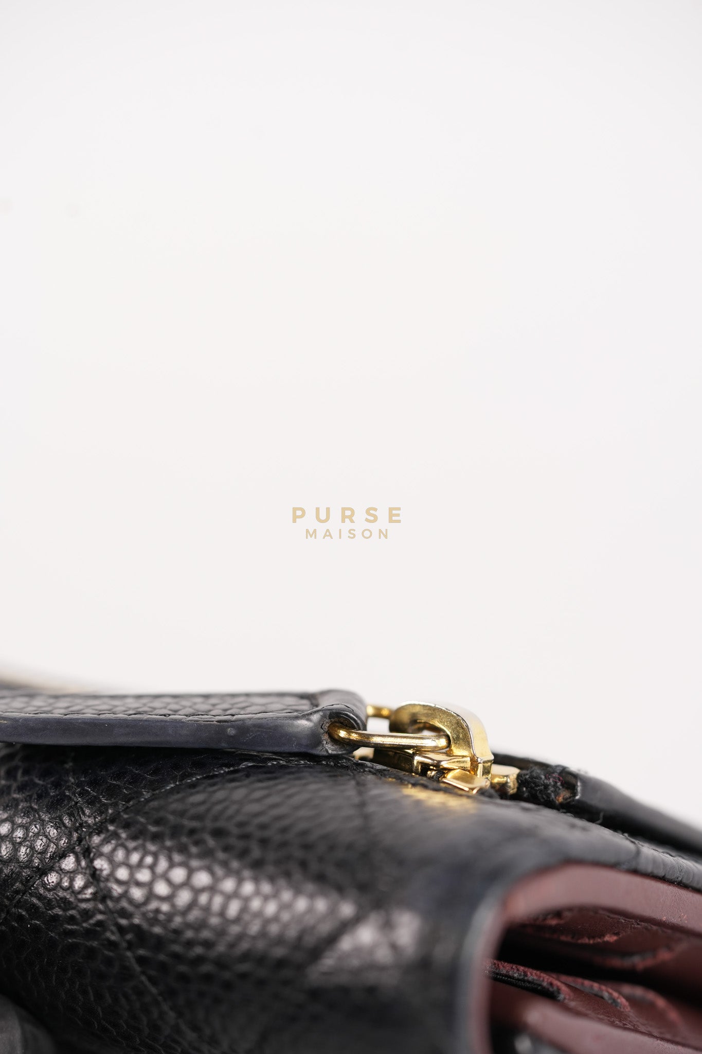 Classic Flap Wallet in Black Caviar Leather Gold Hardware Series 27 | Purse Maison Luxury Bags Shop