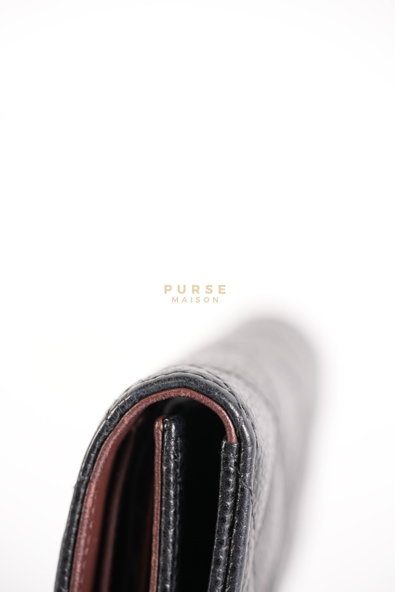 Classic Flap Wallet in Black Caviar Leather Gold Hardware Series 27 | Purse Maison Luxury Bags Shop