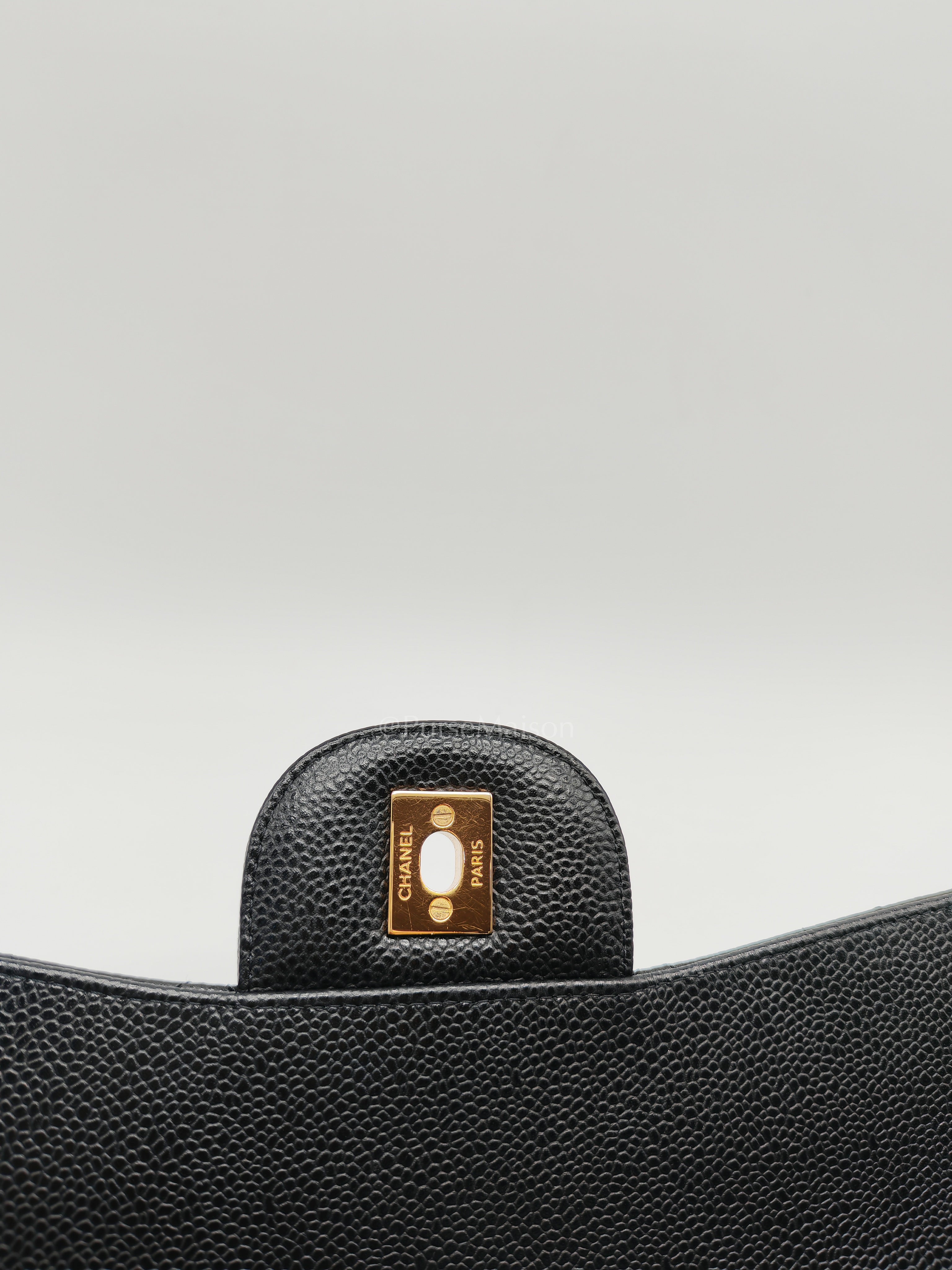 Classic Jumbo Double Flap Black Caviar Series 14 | Purse Maison Luxury Bags Shop